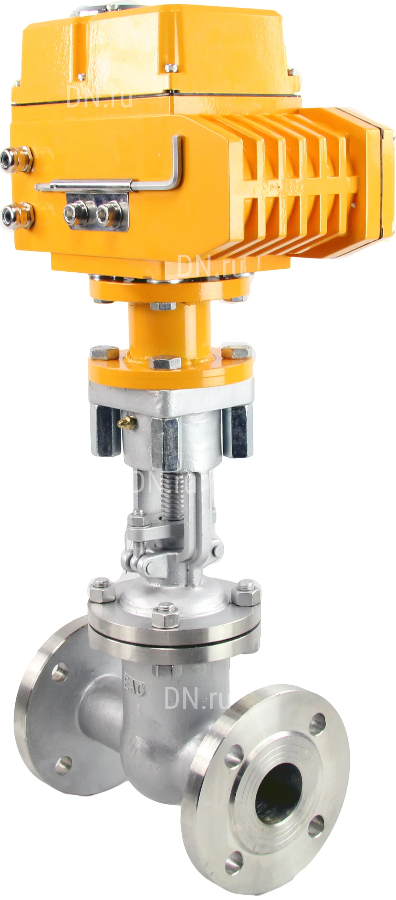 Изображение товара Задвижка клиновая DN.ru 30нж964нж DN50 фланцевая электропривод 220В нержавеющая сталь