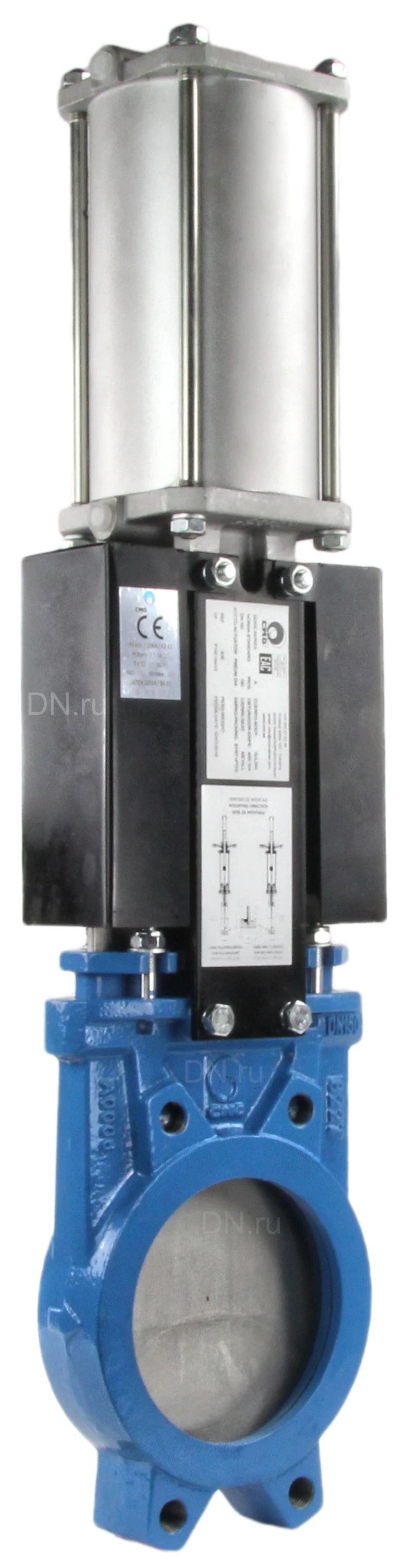 Изображение товара Задвижка шиберная CMO A-01-D/A-E Ду200 Ру8 с пневмоприводом