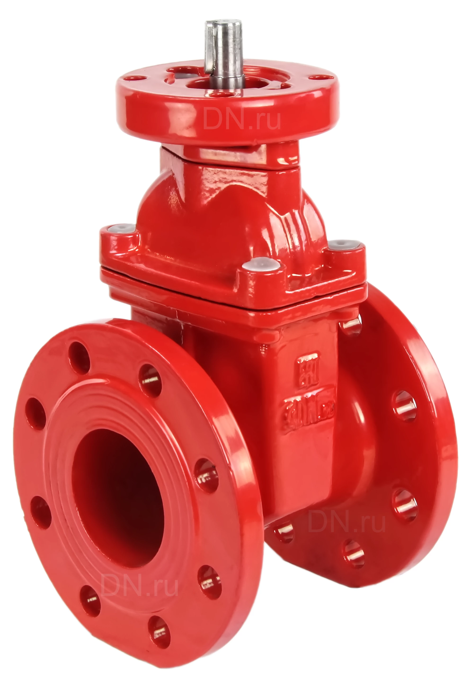 Изображение товара Задвижка клиновая DN.ru 30ч939р ГВWN1414Е-2W-F Ду80 Ру16 червона