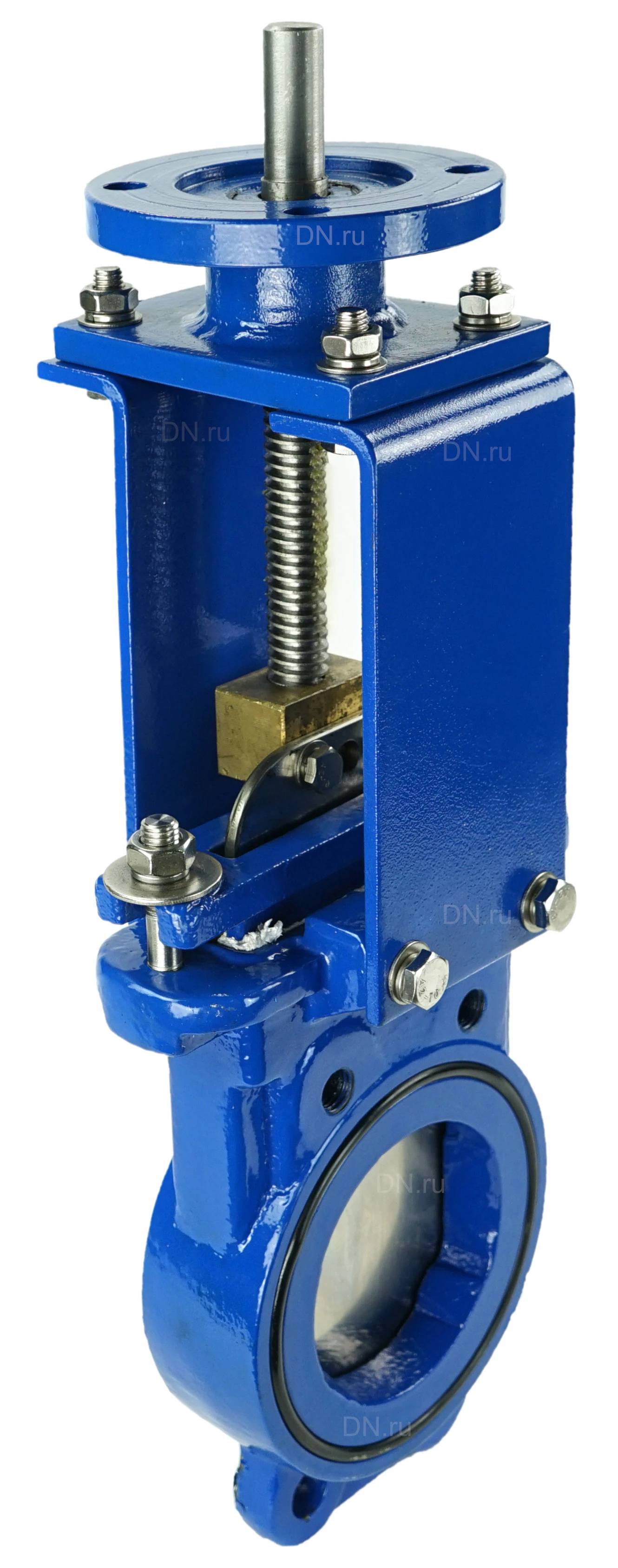 Изображение товара Задвижка шиберная DN.ru GVKN1331N-2W-Fb-ISO Ду100 Ру10 межфланцевая