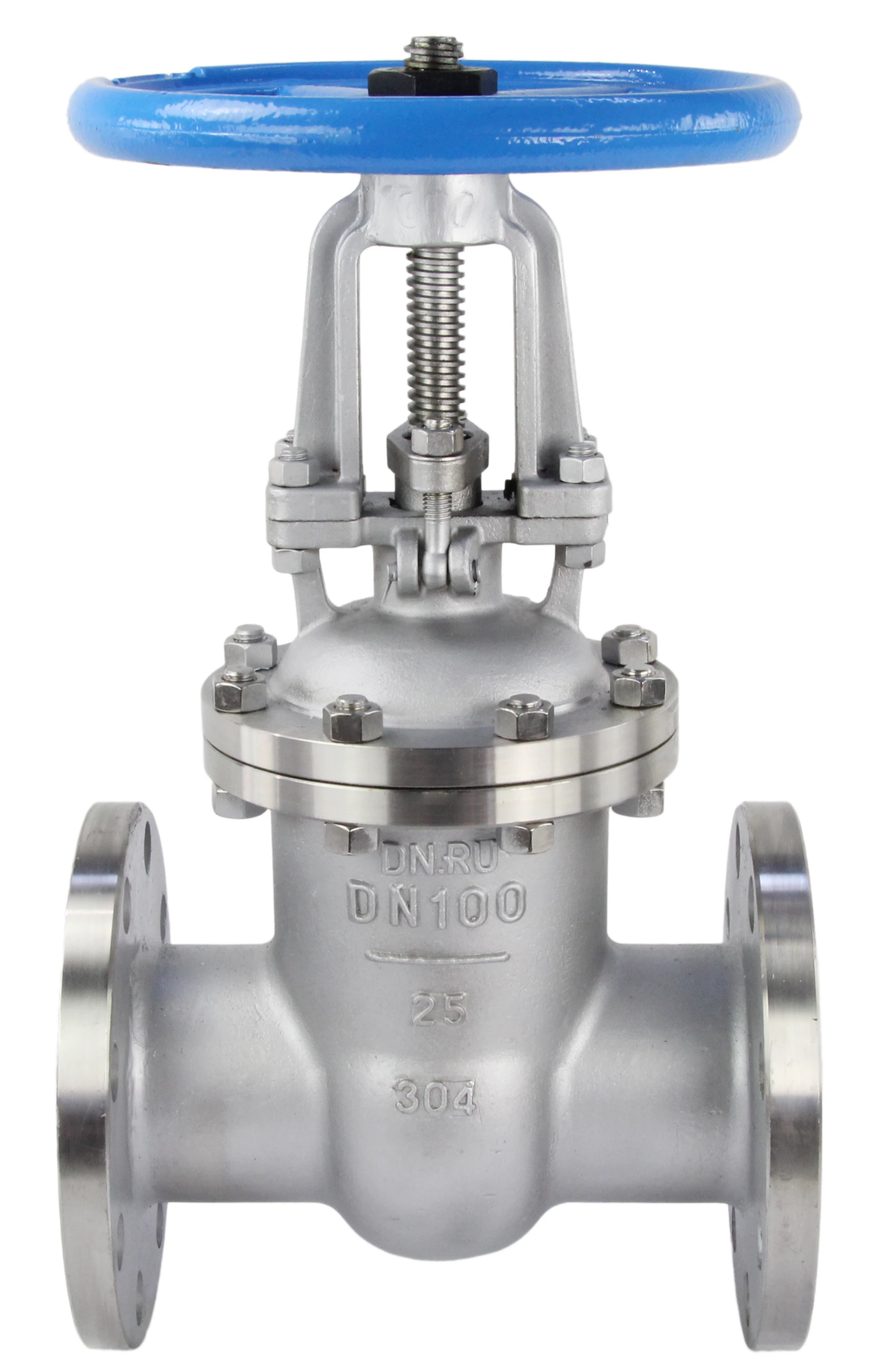 Изображение товара Задвижка клиновая 30нж64нж DN.ru GVWR3131M-2W-F-S Ду100 Ру25 нержавеющая сталь фланцевая
