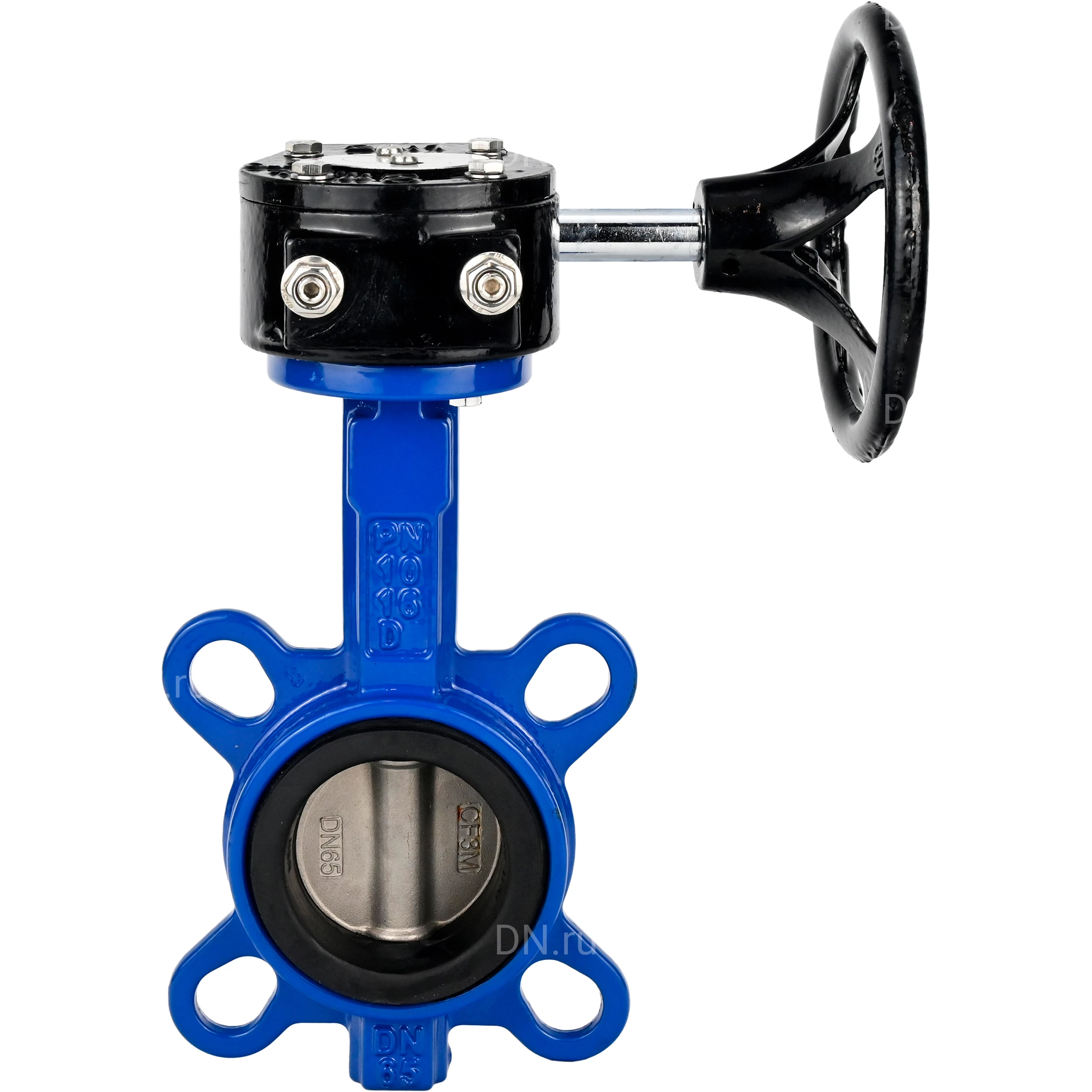 Изображение товара Затвор дисковый поворотный DN.ru WBV1132N-2W-Fb-H Ду50 Ру16 межфланцевый