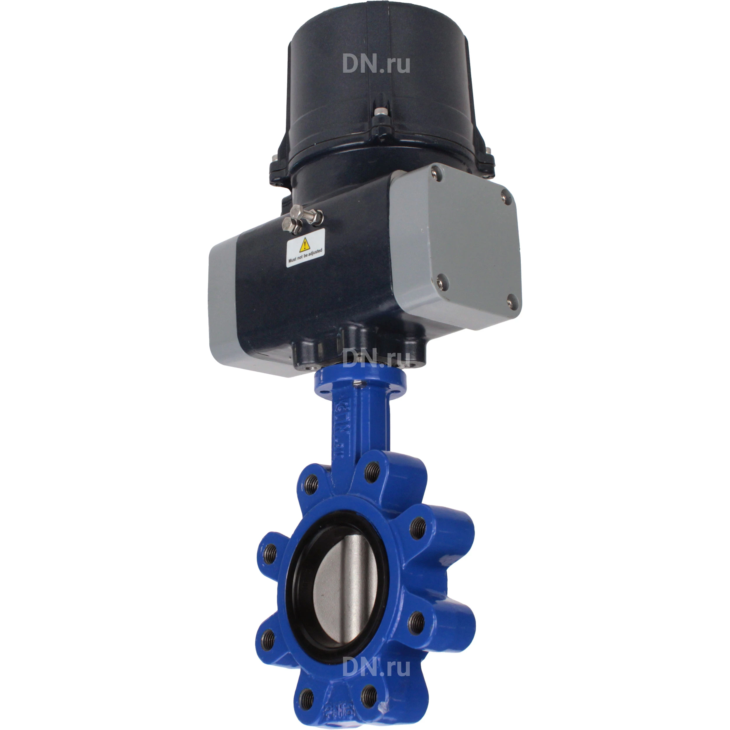 Изображение товара Затвор дисковый поворотный DN.ru WBV1631E-2W-Fb-H Ду125 Ру16 межфланцевый