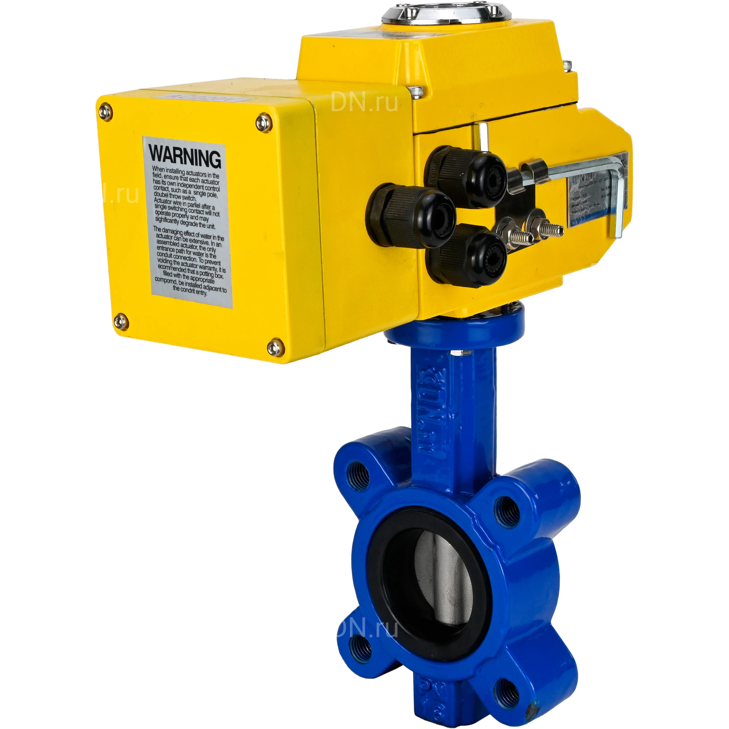 Изображение товара Затвор дисковый поворотный DN.ru WBV1631E 125 Ду16 электропривод