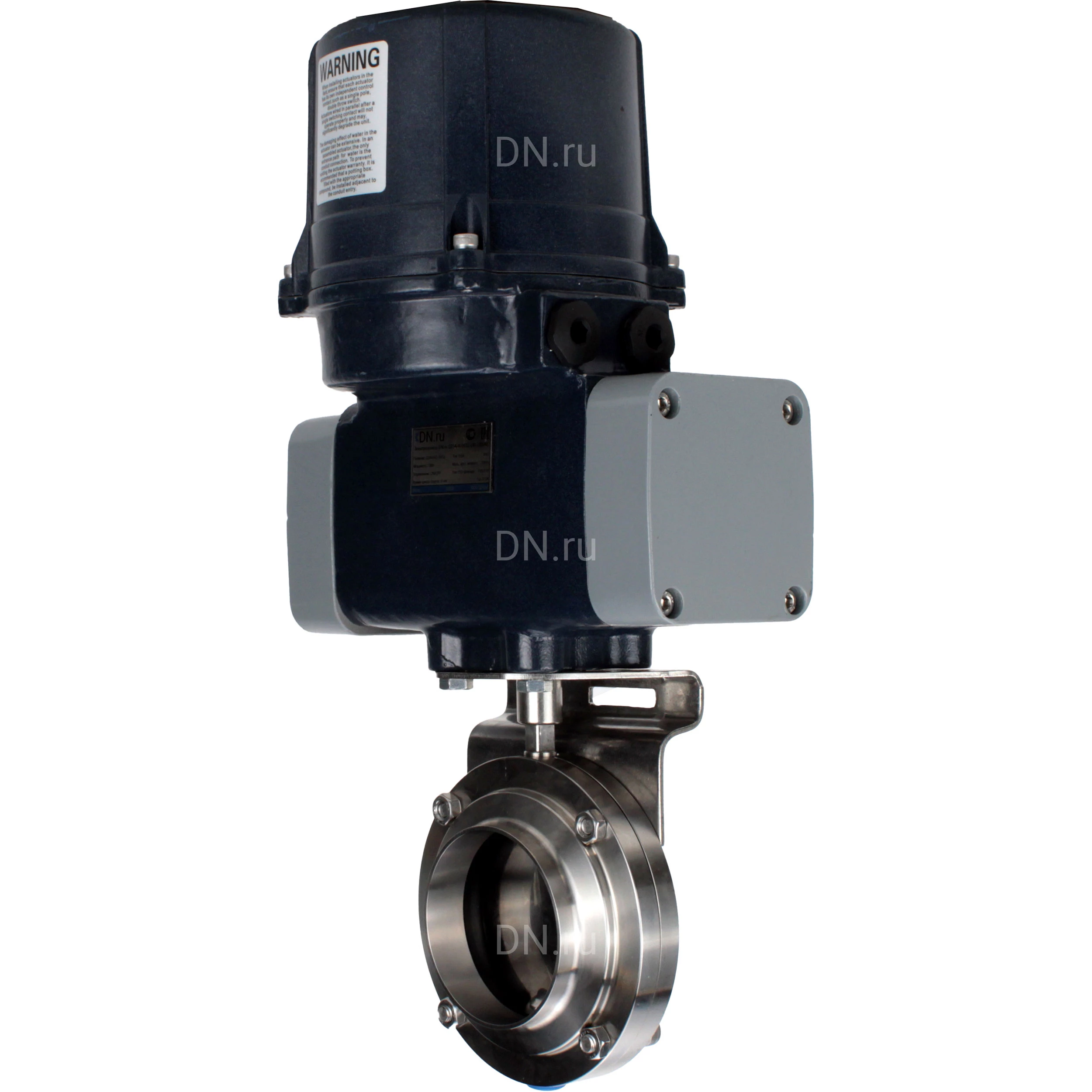 Изображение товара Затвор дисковый поворотный DN.ru WBV3131S-2W-C-H Ду15 с электроприводом и пружинным возвратом
