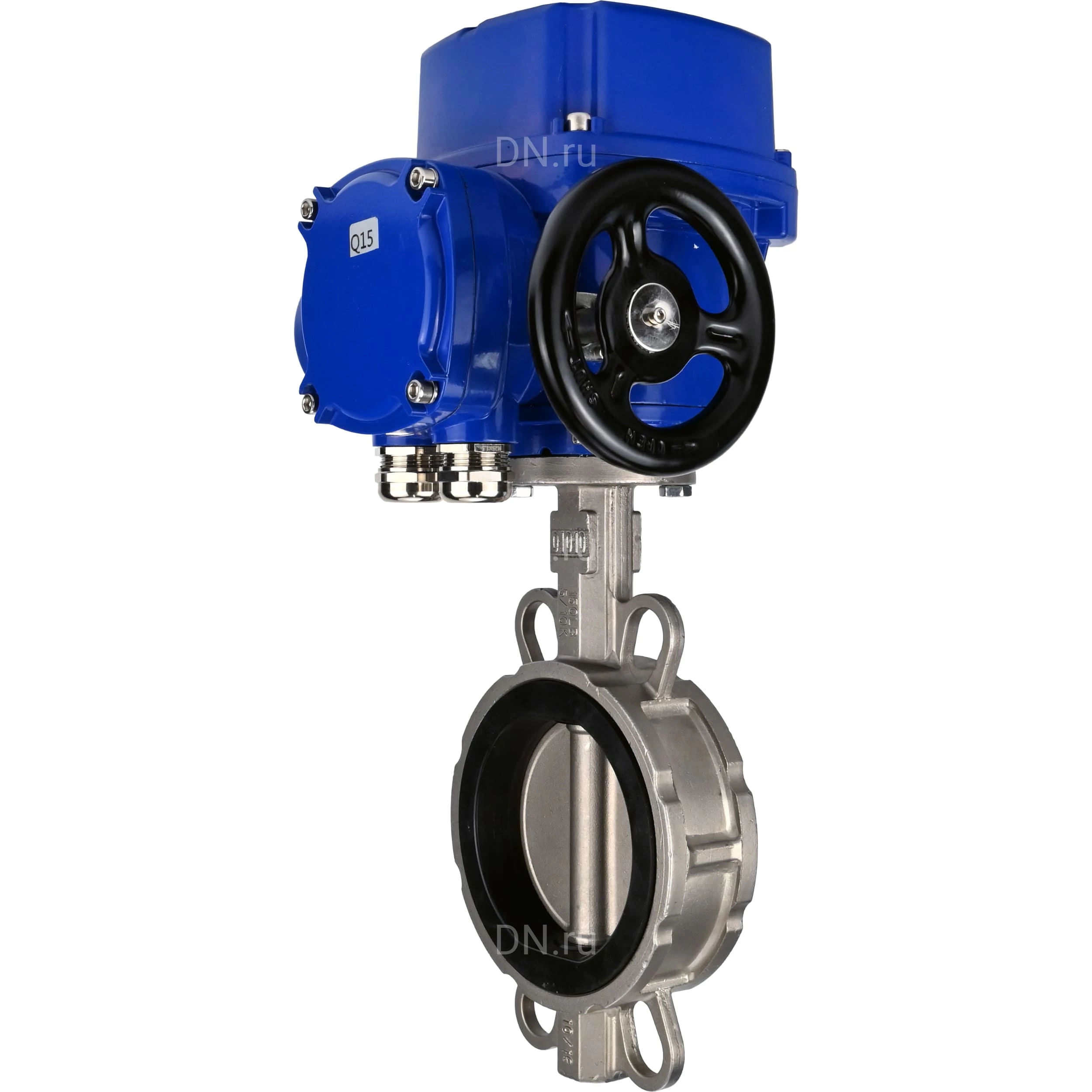 Изображение товара Затвор дисковый поворотный DN.ru WBV3131V-2W-Fb-H Ду150 Ру16 с электроприводом