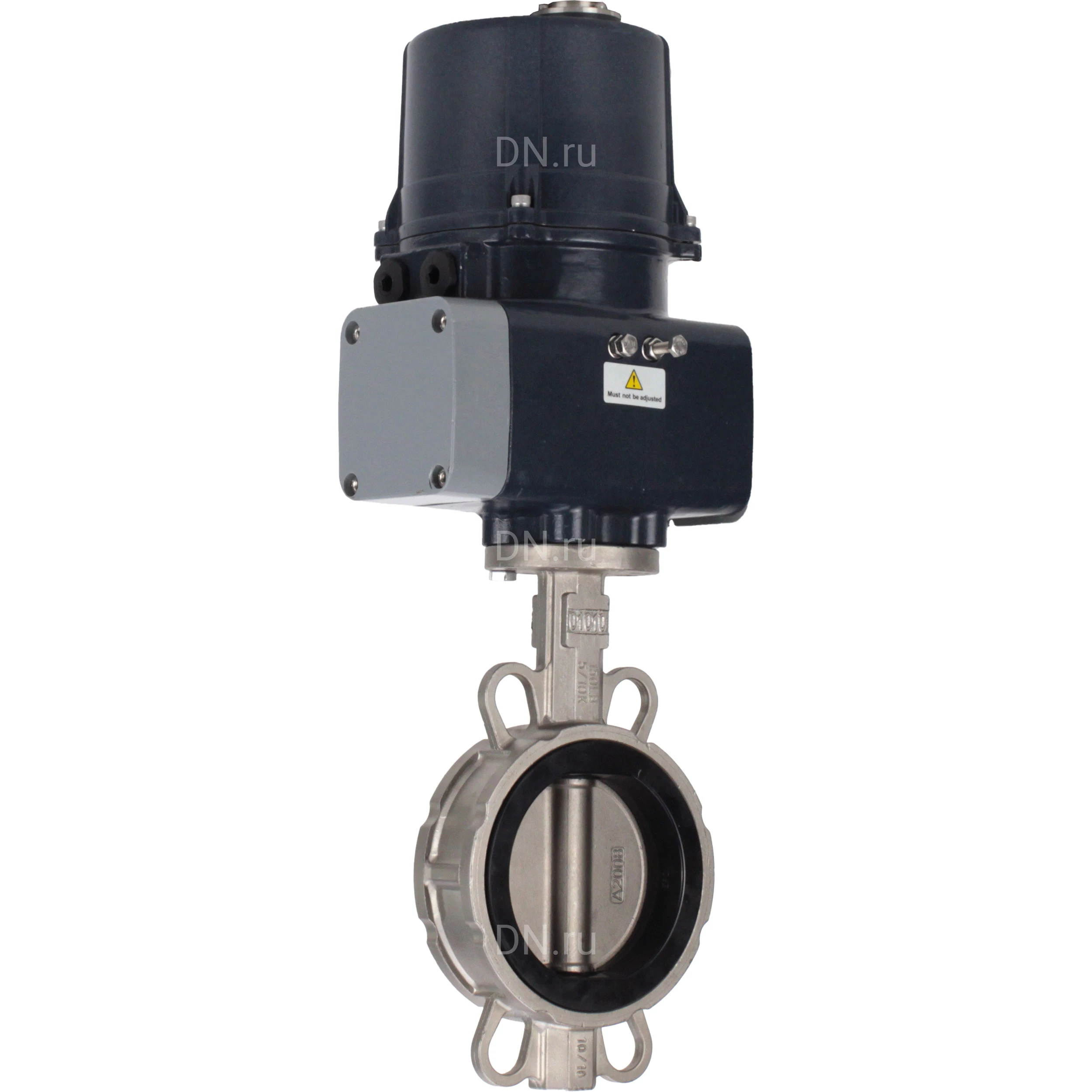 Изображение товара Затвор дисковый поворотный DN.ru WBV3232E-2W-Fb-H Ду125 Ру16 с электроприводом