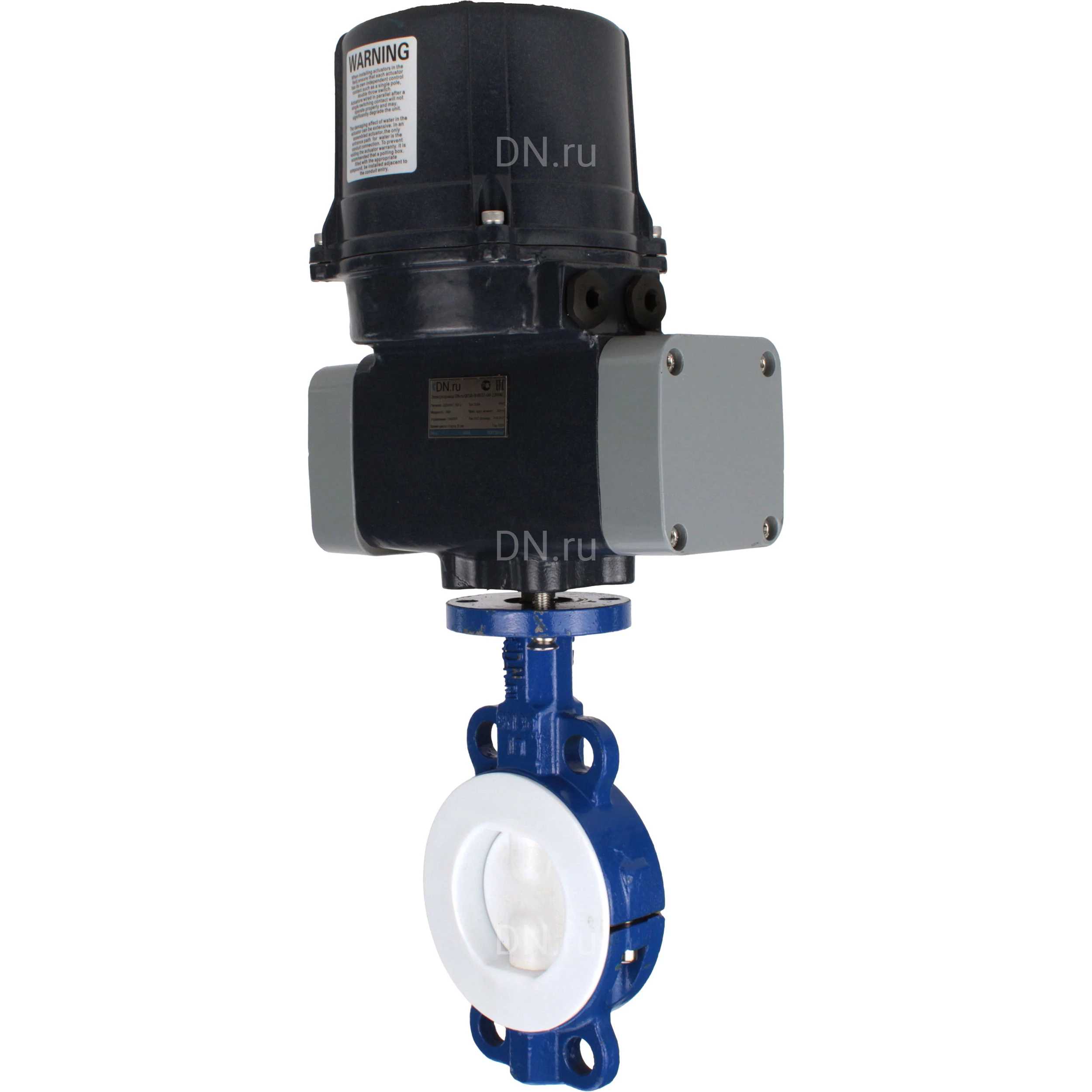 Изображение товара Затвор дисковый поворотный DN.ru WBV3434Pf-2W-Fb-H Ду125 Ру16 с электроприводом