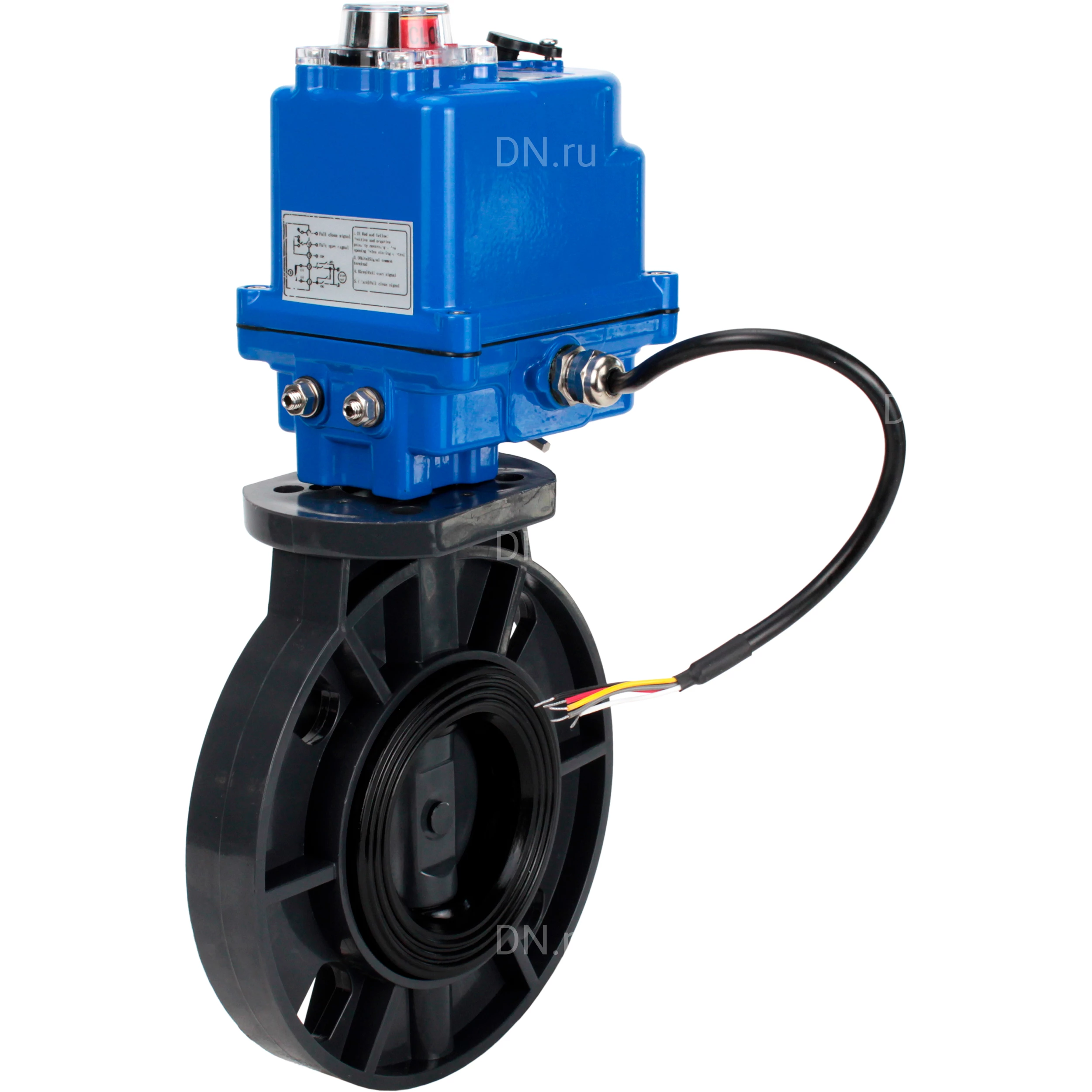 Изображение товара Затвор дисковый поворотный DN.ru WBV4242E-2W-Fb-ISO Дн50 Ру10 электропривод
