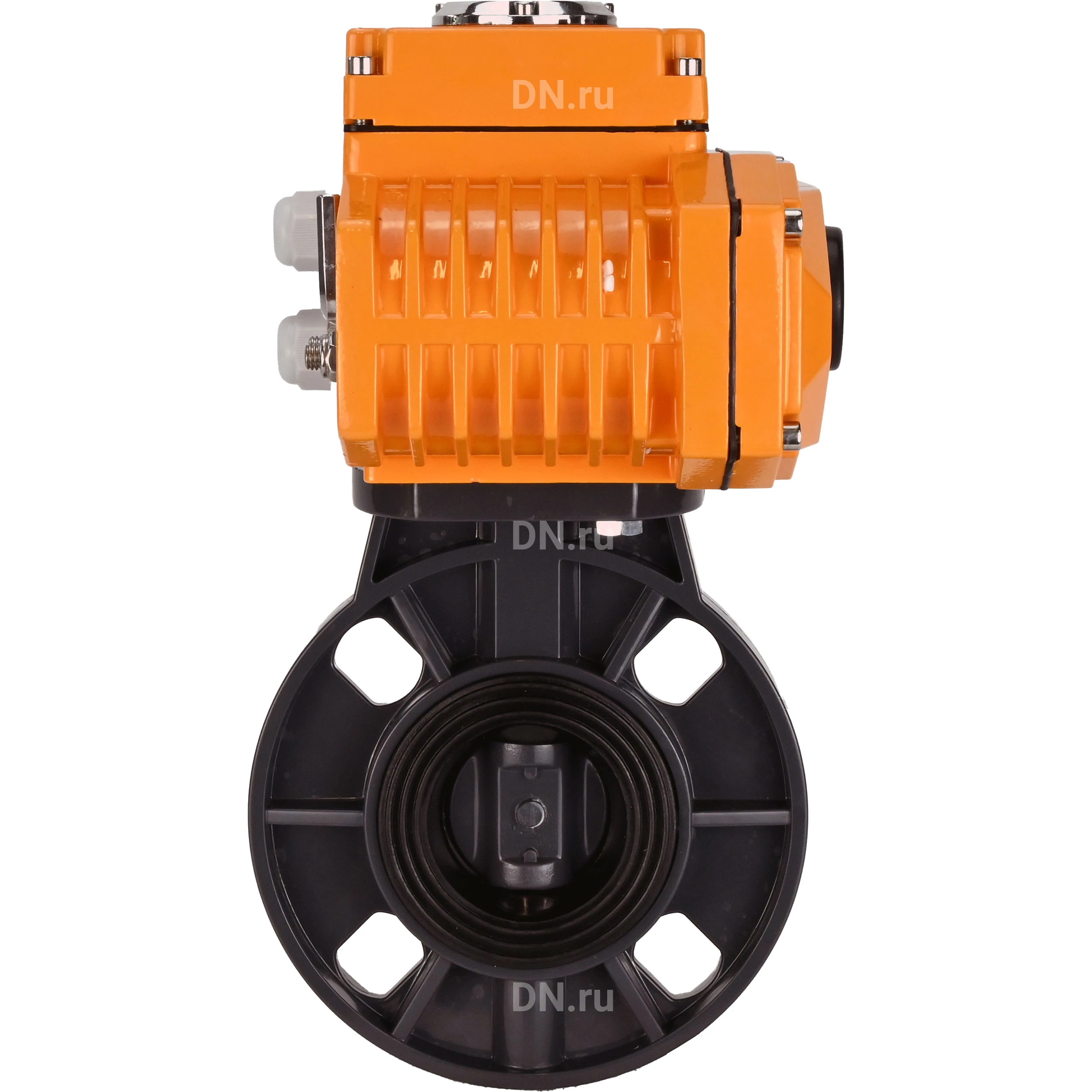 Изображение товара Затвор дисковый поворотный DN.ru WBV4242E-2W-Fb-ISO 200 мм с электроприводом