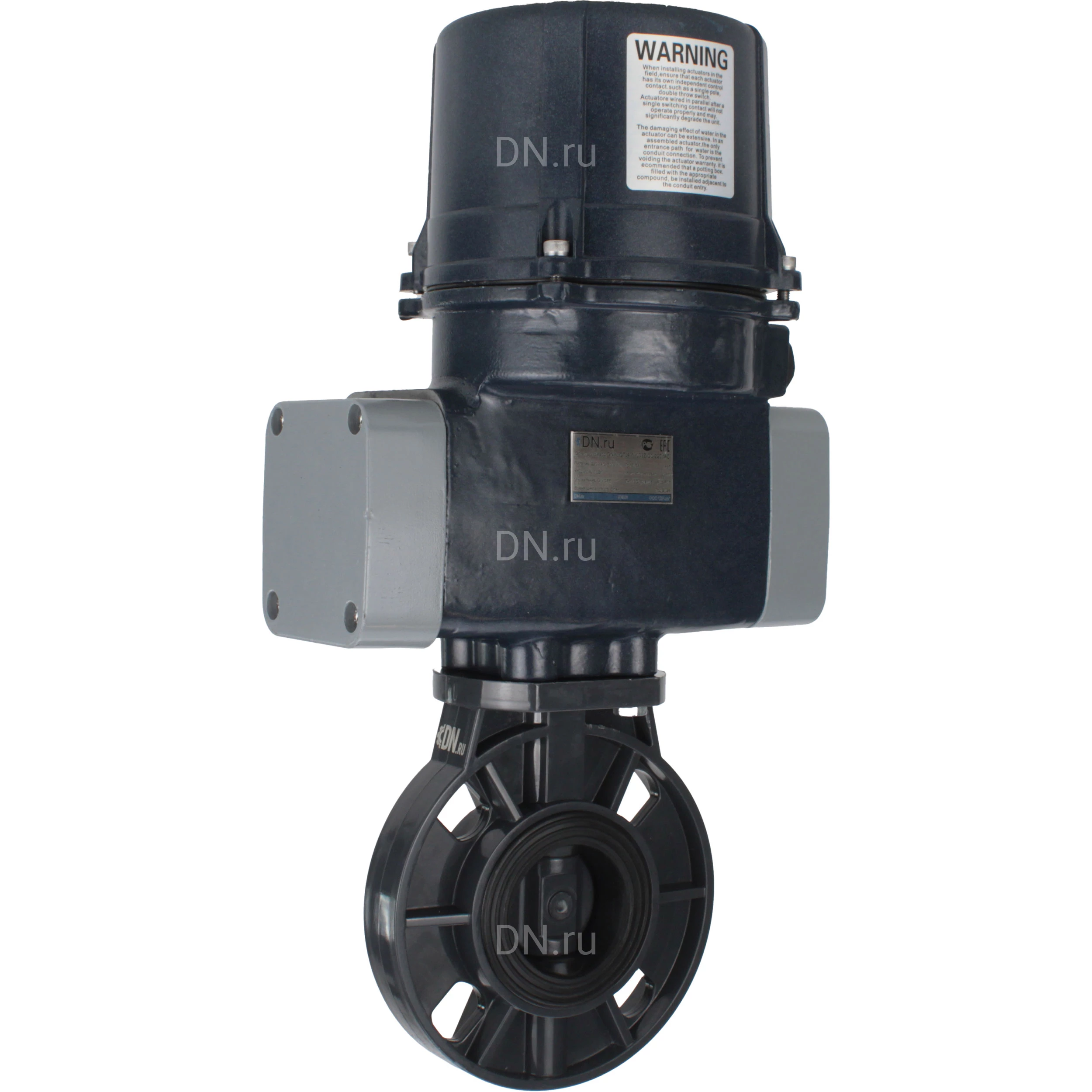 Изображение товара Затвор дисковый поворотный DN.ru WBV4242E-2W-Fb-ISO с электроприводом