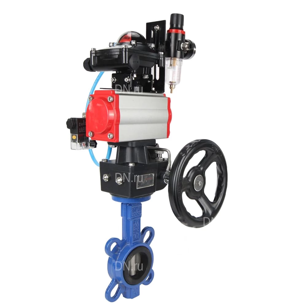 Изображение товара Затвор дисковый поворотный DN.ru WBV1413E-2W-Fb-H Ду50 Ру16