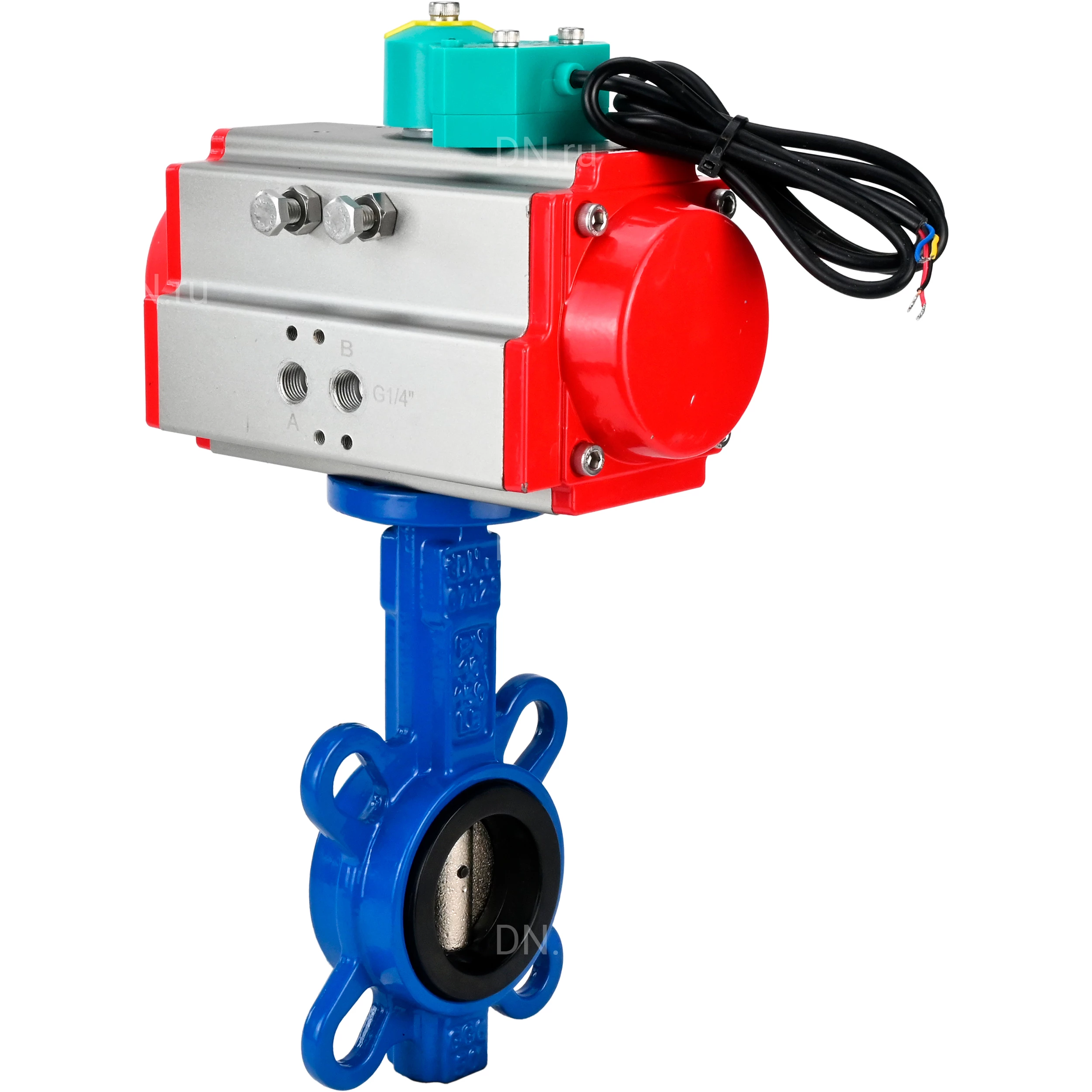 Изображение товара Затвор дисковый поворотный DN.ru WBV1413E-2W-Fb-H Ду65 Ру16