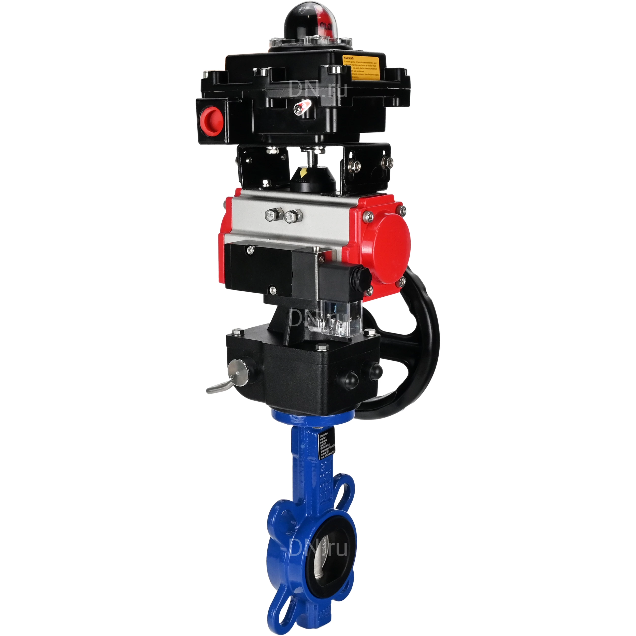 Изображение товара Затвор дисковый поворотный DN.ru WBV1432N-2W-Fb-H Ду50 Ру16 пневмопривод