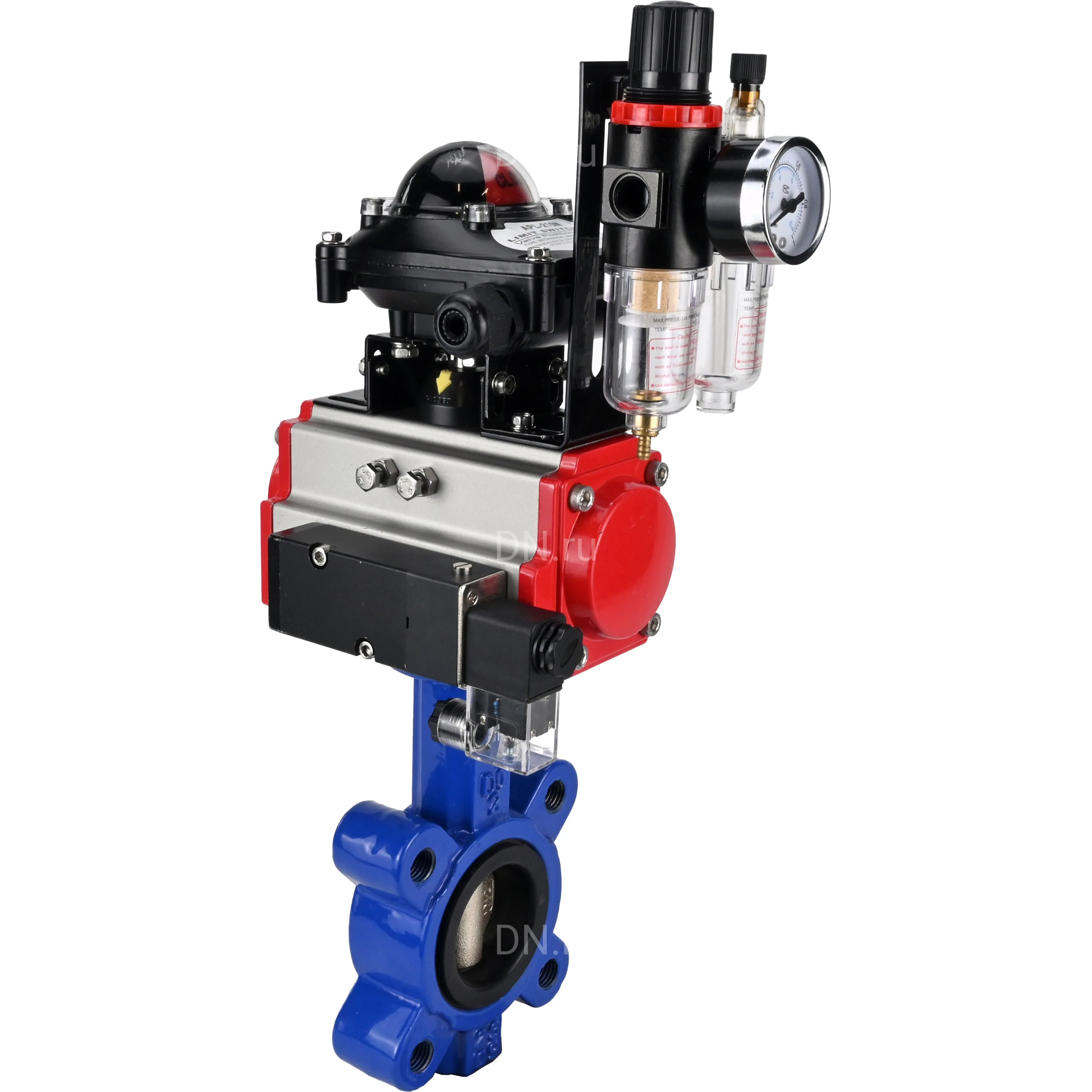 Изображение товара Затвор дисковый поворотный DN.ru WBV1616E-2W-Fb-H Ду125 Ру16