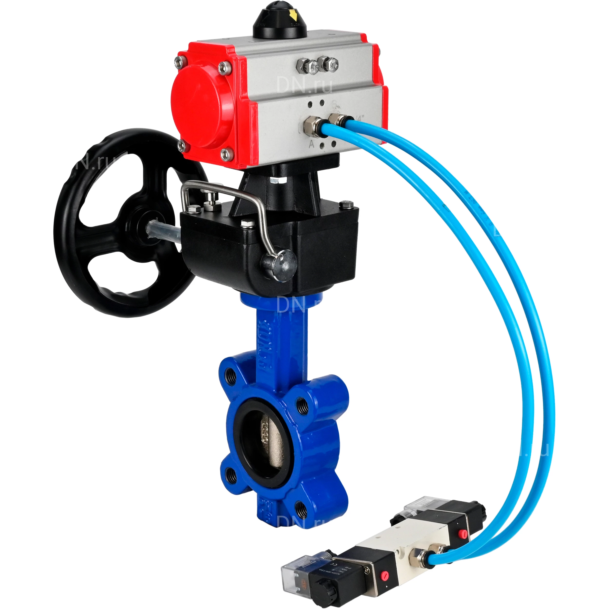 Изображение товара Затвор дисковый поворотный DN.ru WBV1616N-2W-Fb-H Ду125 Ру16 LUG чугун QT450