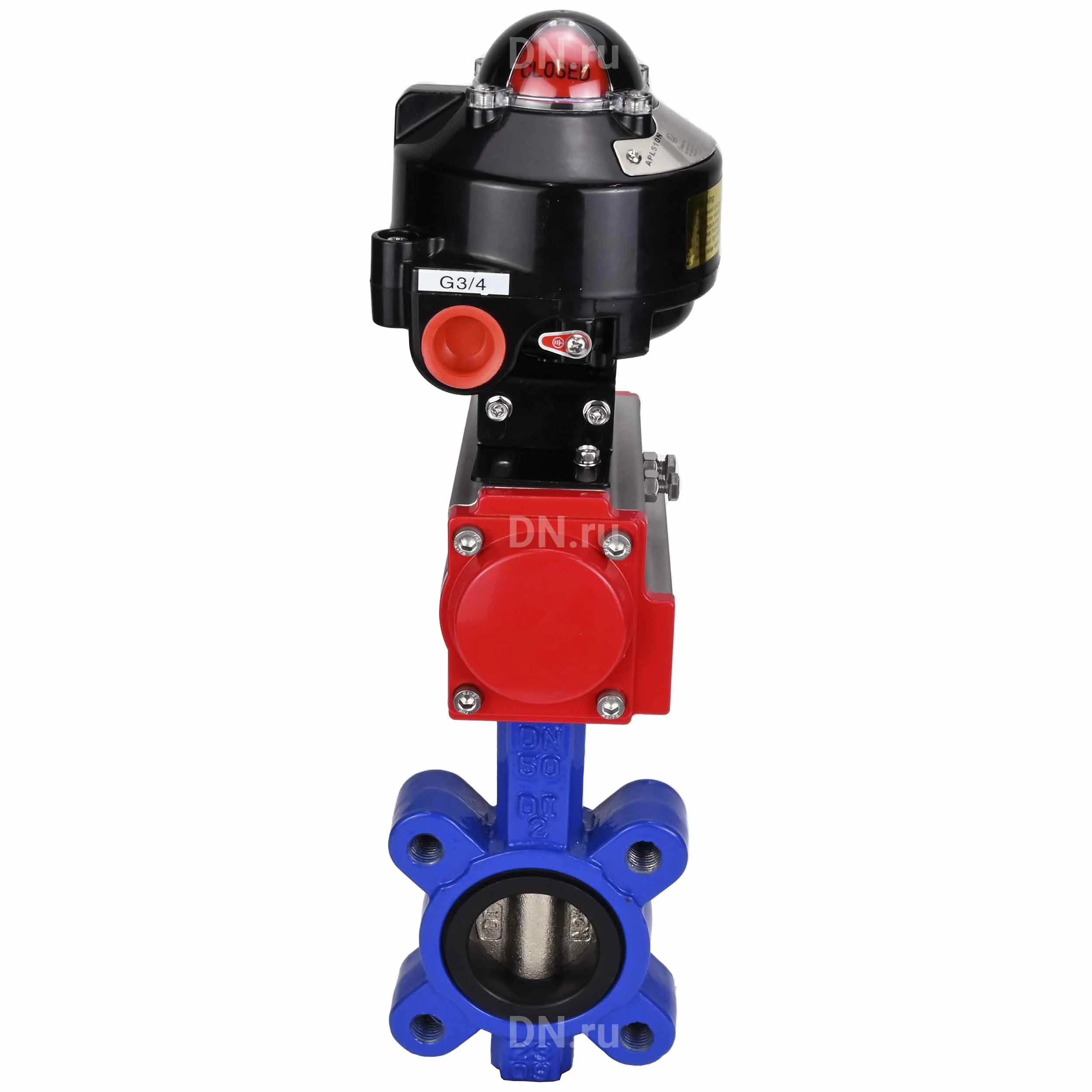 Изображение товара Затвор дисковый поворотный DN.ru WBV1616E-2W-Fb-H Ду50 Ру16