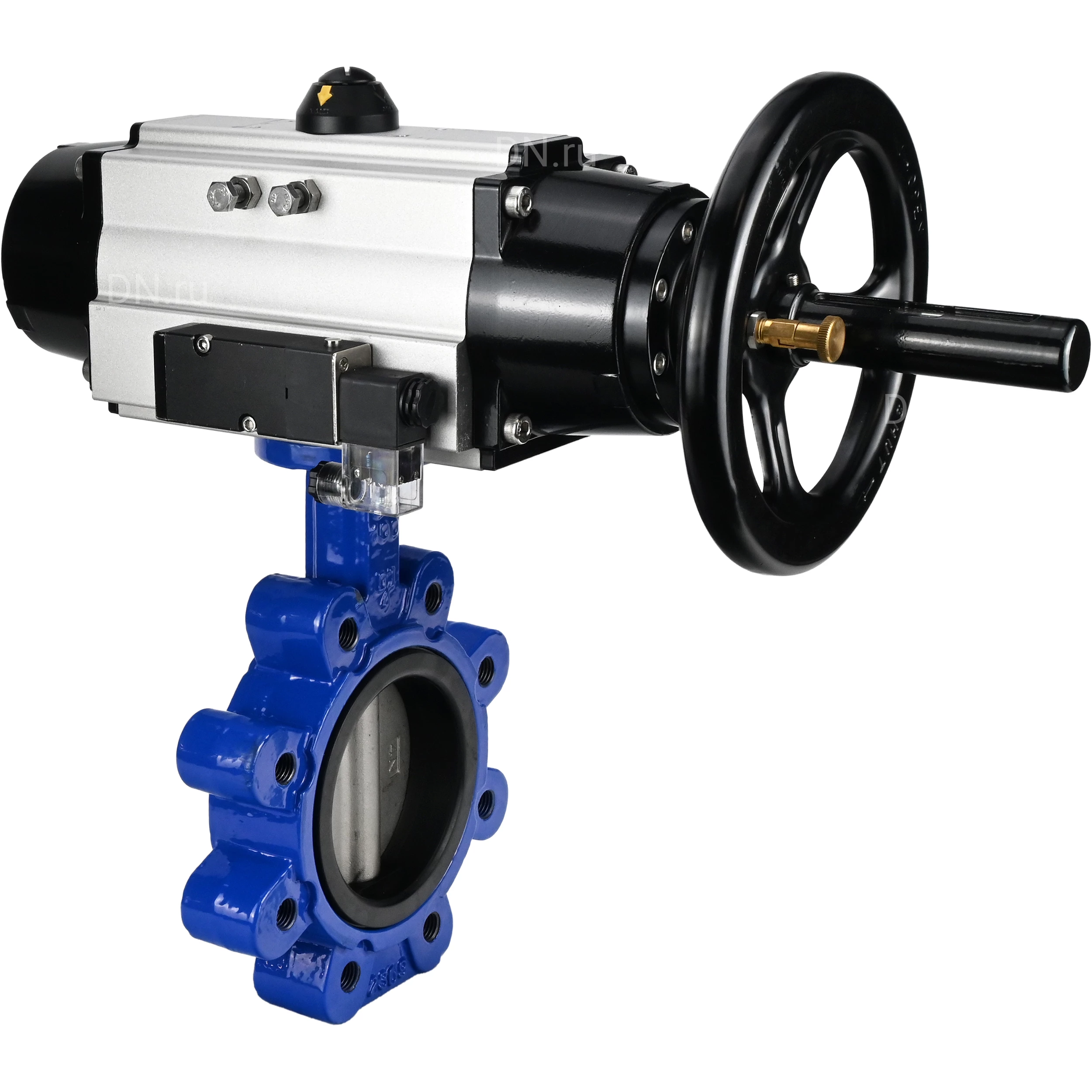 Изображение товара Затвор дисковый поворотный DN.ru WBV1631E-2W-Fb-H Ду125 Ру16 LUG контура