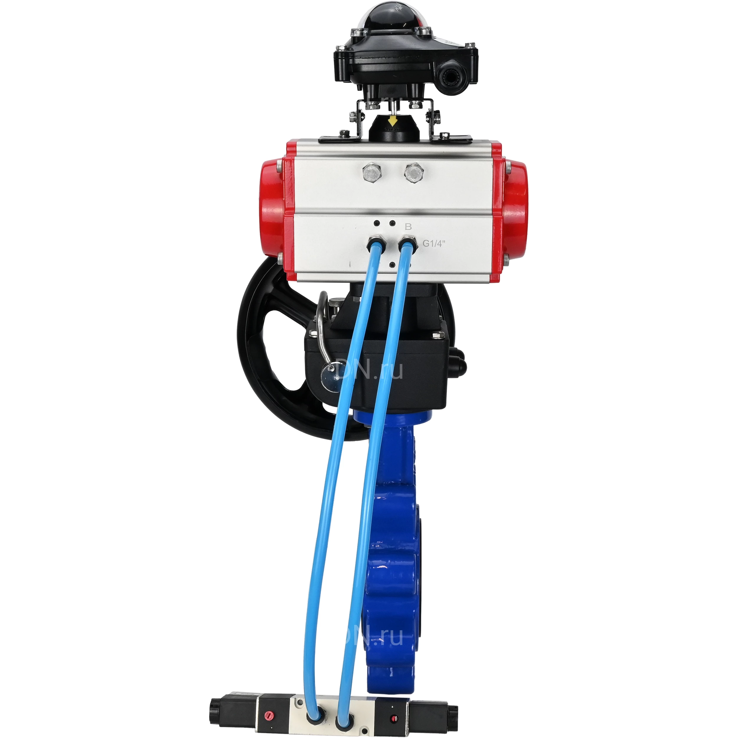 Изображение товара Затвор дисковый поворотный DN.ru WBV1631E-2W-Fb-H Ду150 Ру16