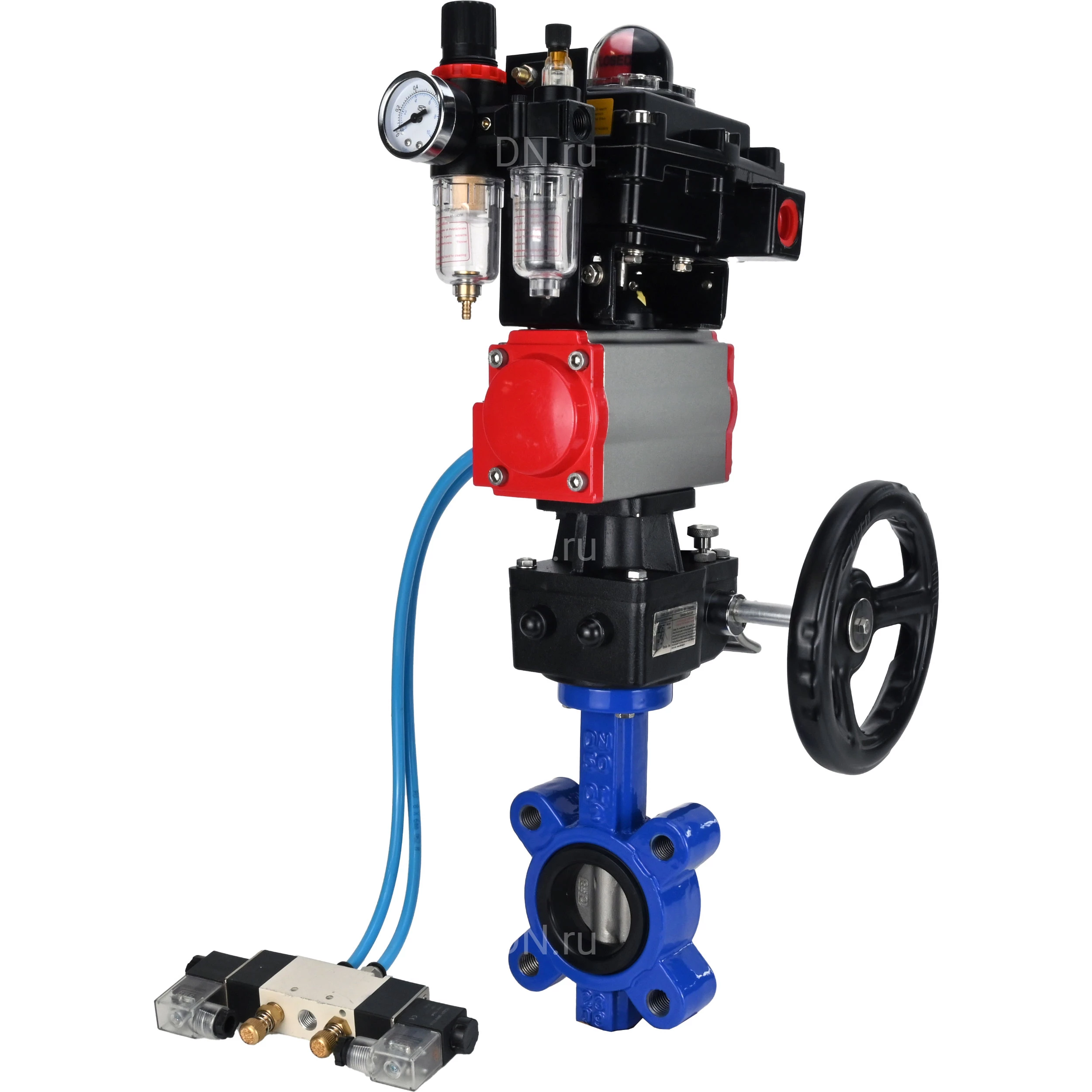 Изображение товара Затвор дисковый поворотный DN.ru WBV1631N-2W-Fb-H Ду100 Ру16