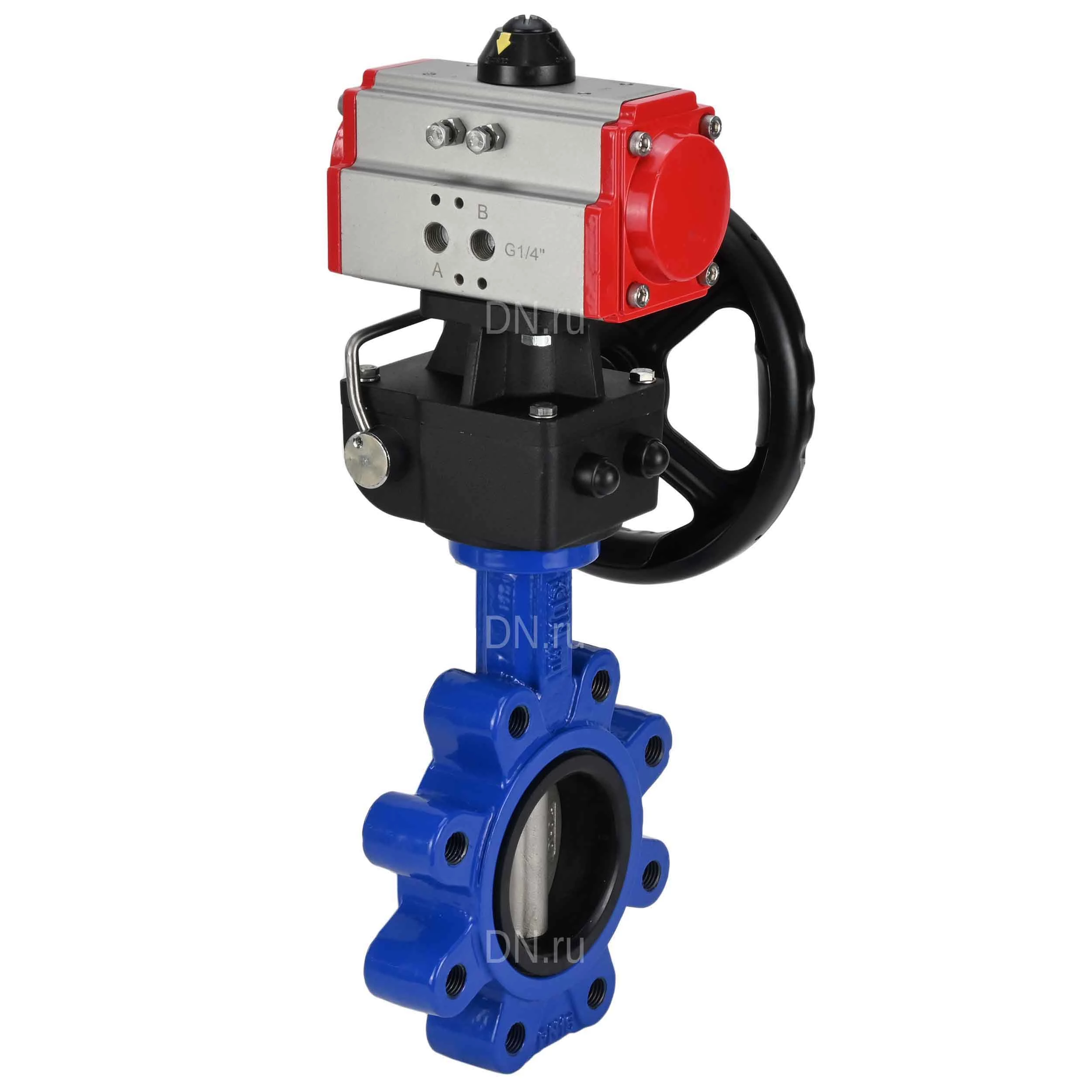 Изображение товара Затвор дисковый поворотный DN.ru WBV1631E-2W-Fb-H Ду150 Ру16