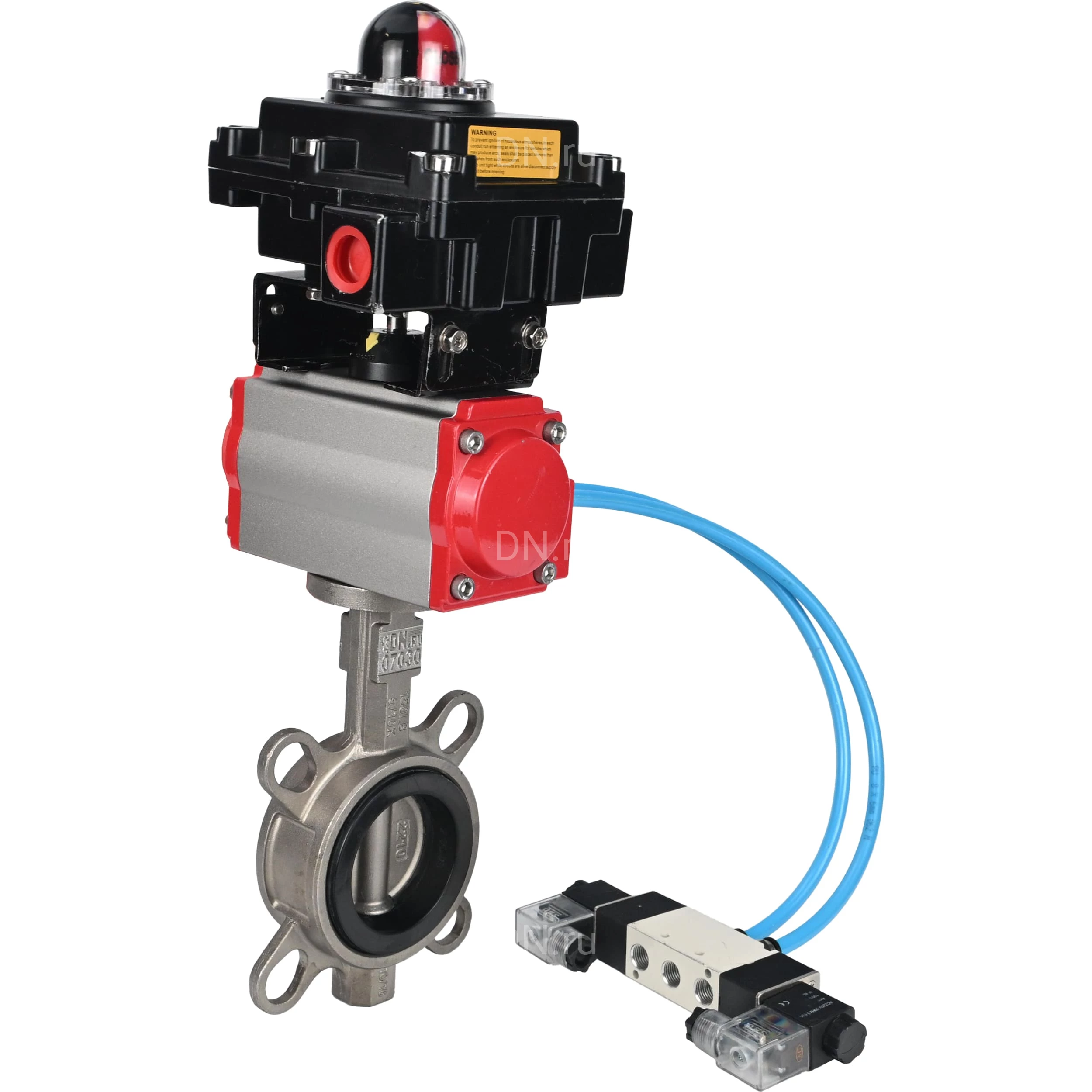 Изображение товара Затвор дисковый поворотный DN.ru WBV3131N 2W FB H Ду250 Ру16 нержавеющая сталь