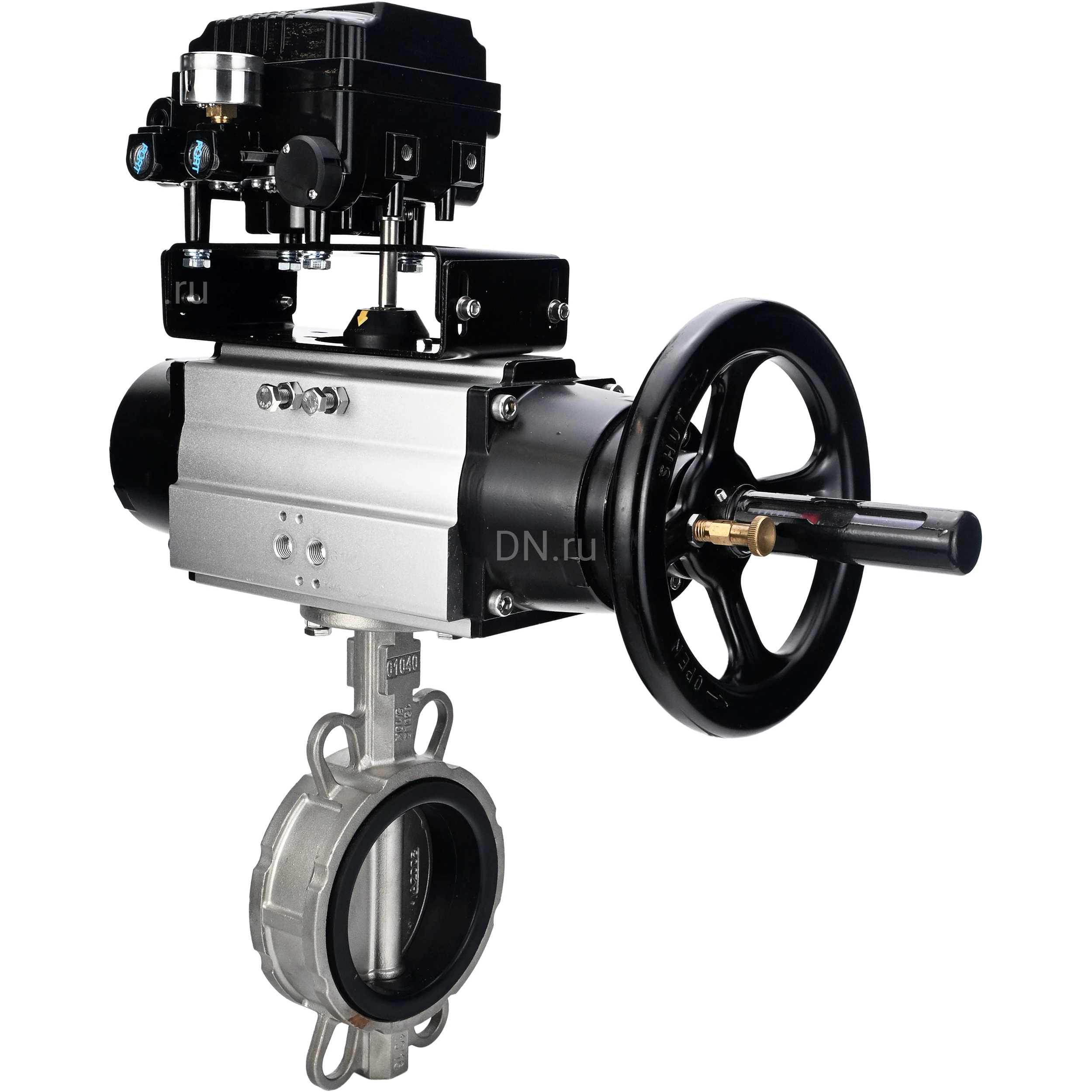 Изображение товара Затвор дисковый поворотный DN.ru WBV3131V-2W-Fb-H Ду150 Ру16