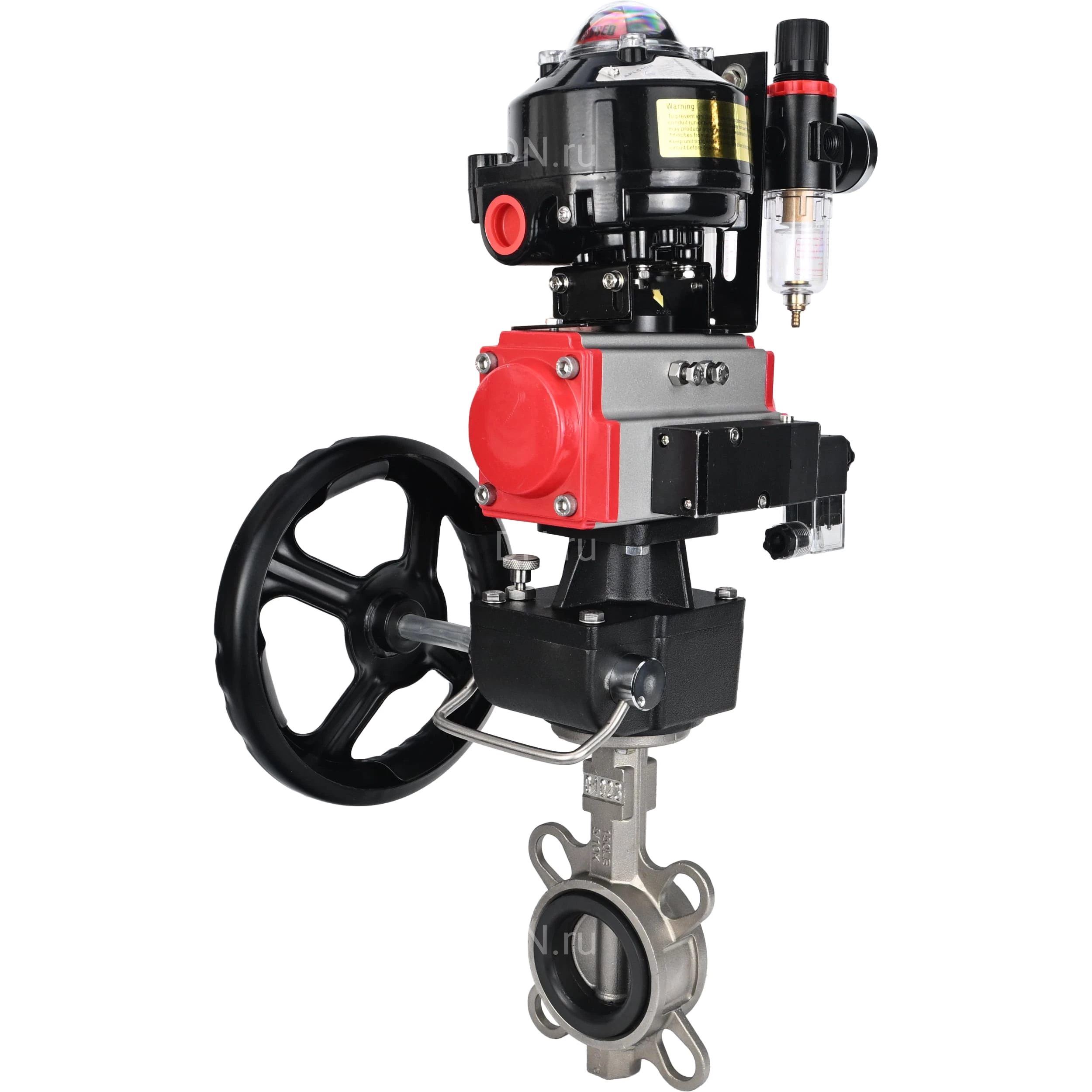 Изображение товара Затвор дисковый поворотный DN.ru WBV3232V-2W-Fb-H Ду150 Ру16