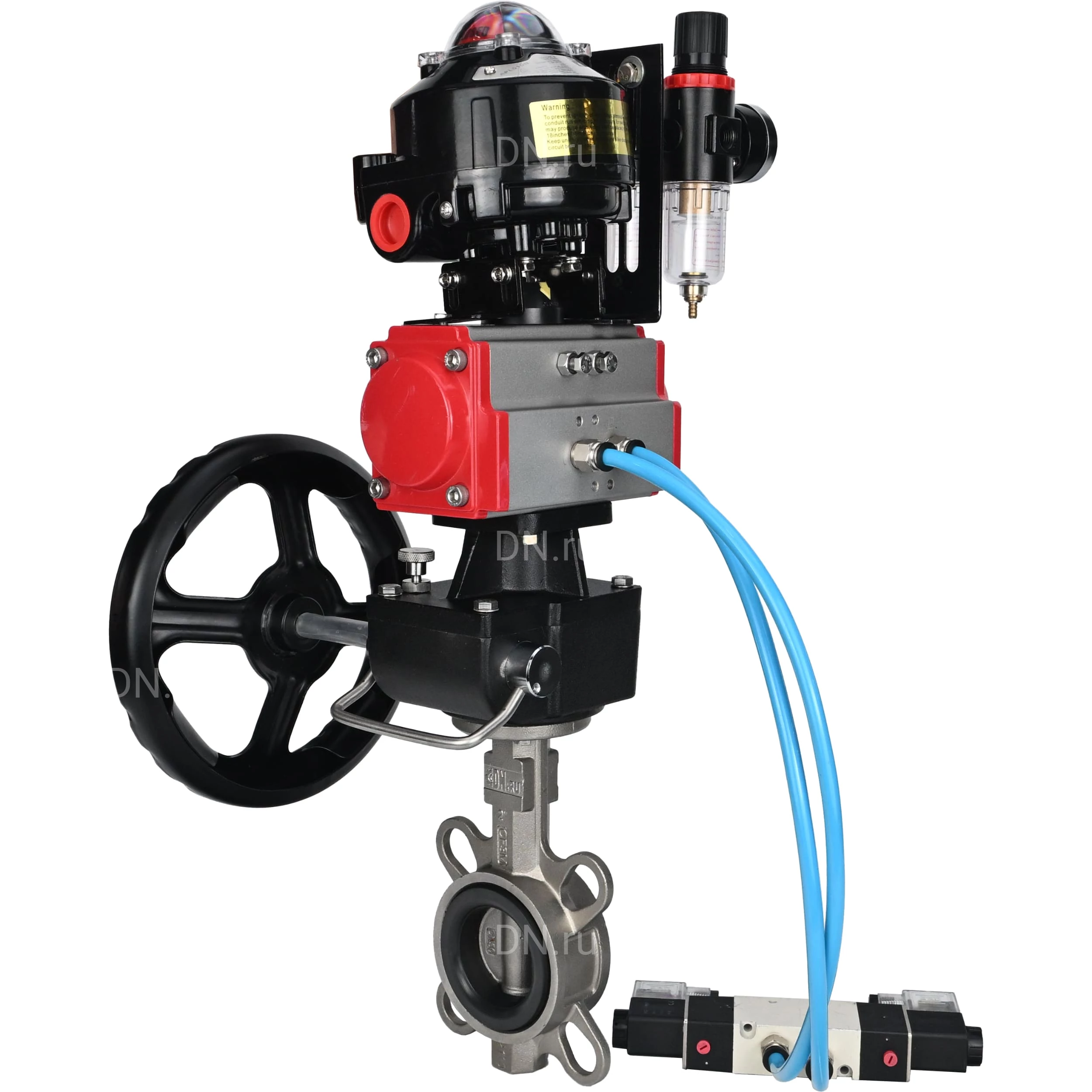 Изображение товара Затвор дисковый поворотный DN.ru WBV3232V-2W-Fb-H Ду100 Ру16