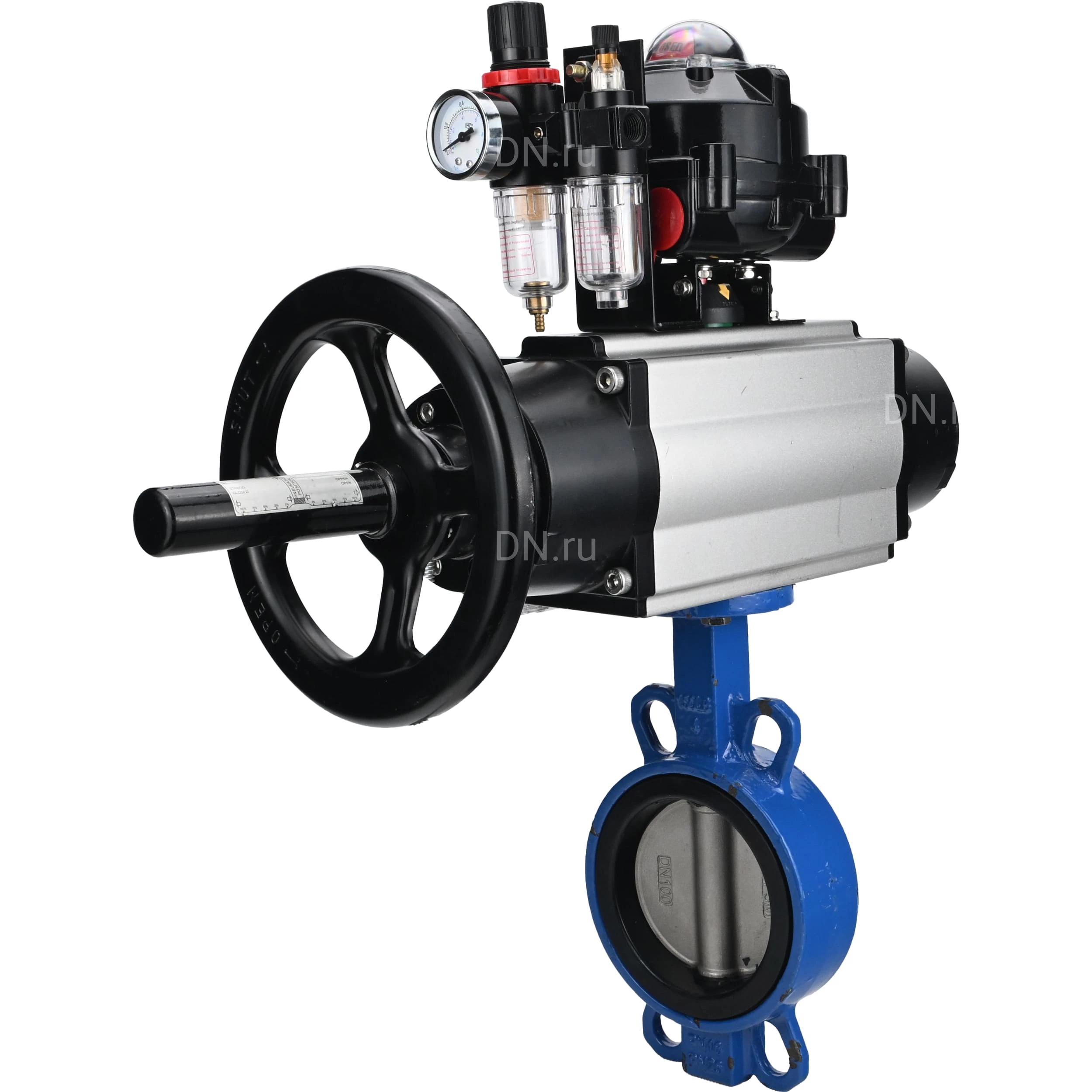 Изображение товара Затвор дисковый поворотный DN.ru WBV3432N-2W-Fb-H Ду150 Ру16