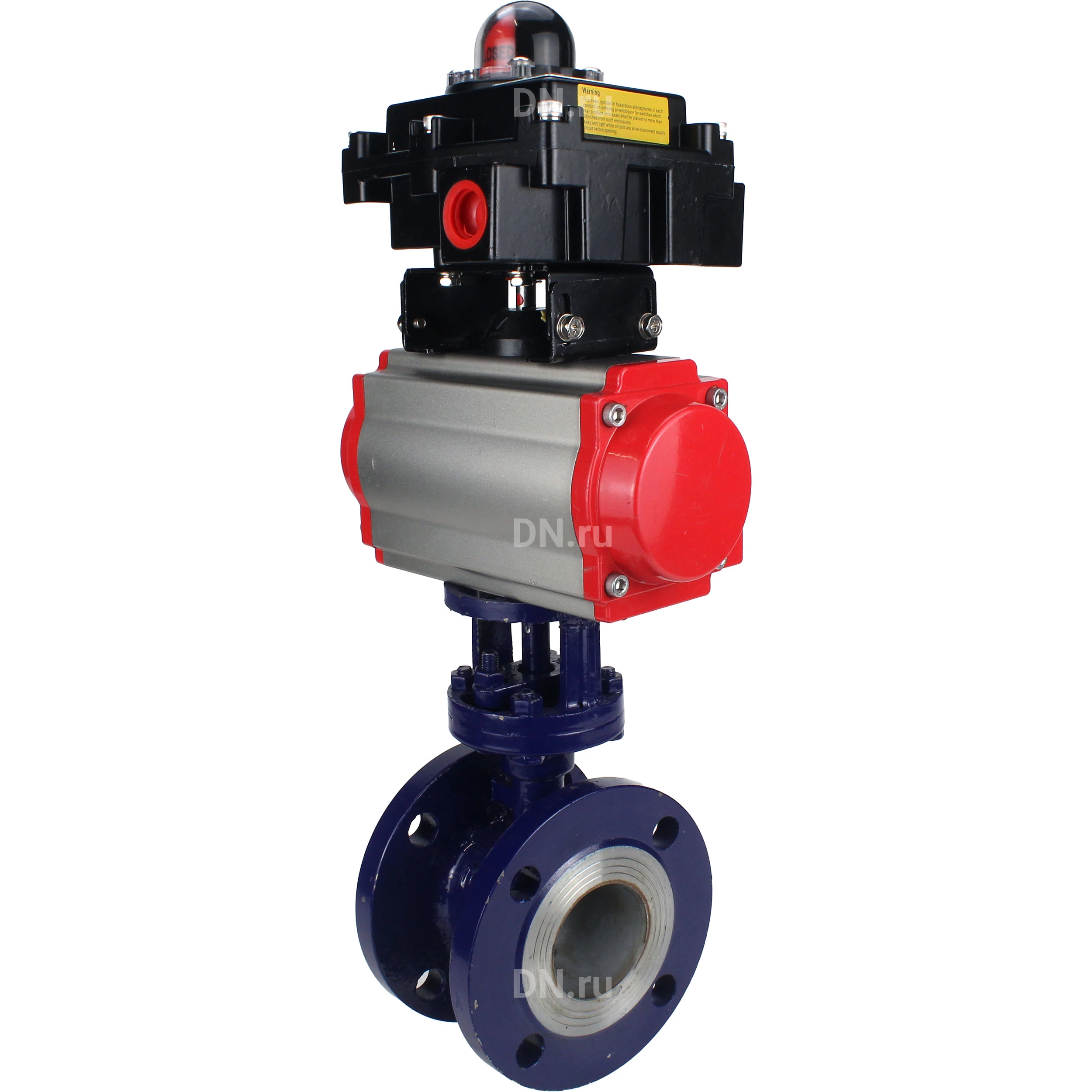 Изображение товара Затвор дисковый поворотный DN.ru WBV3EX-3432M-1W-F-ISO Ду50 с пневмоприводом