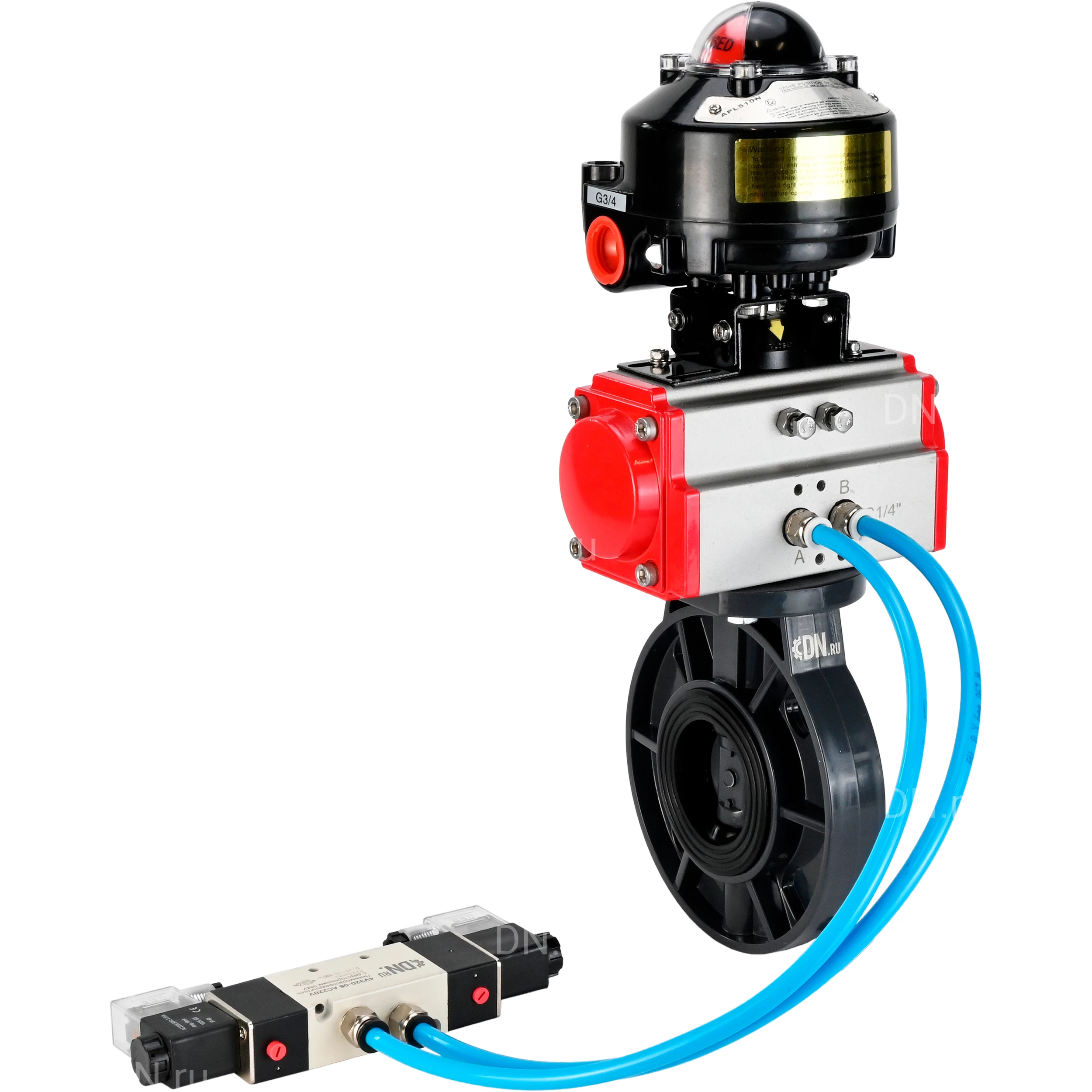 Изображение товара Затвор дисковый поворотный DN.ru WBV4242E-2W-Fb-ISO 200 мм межфланцевый