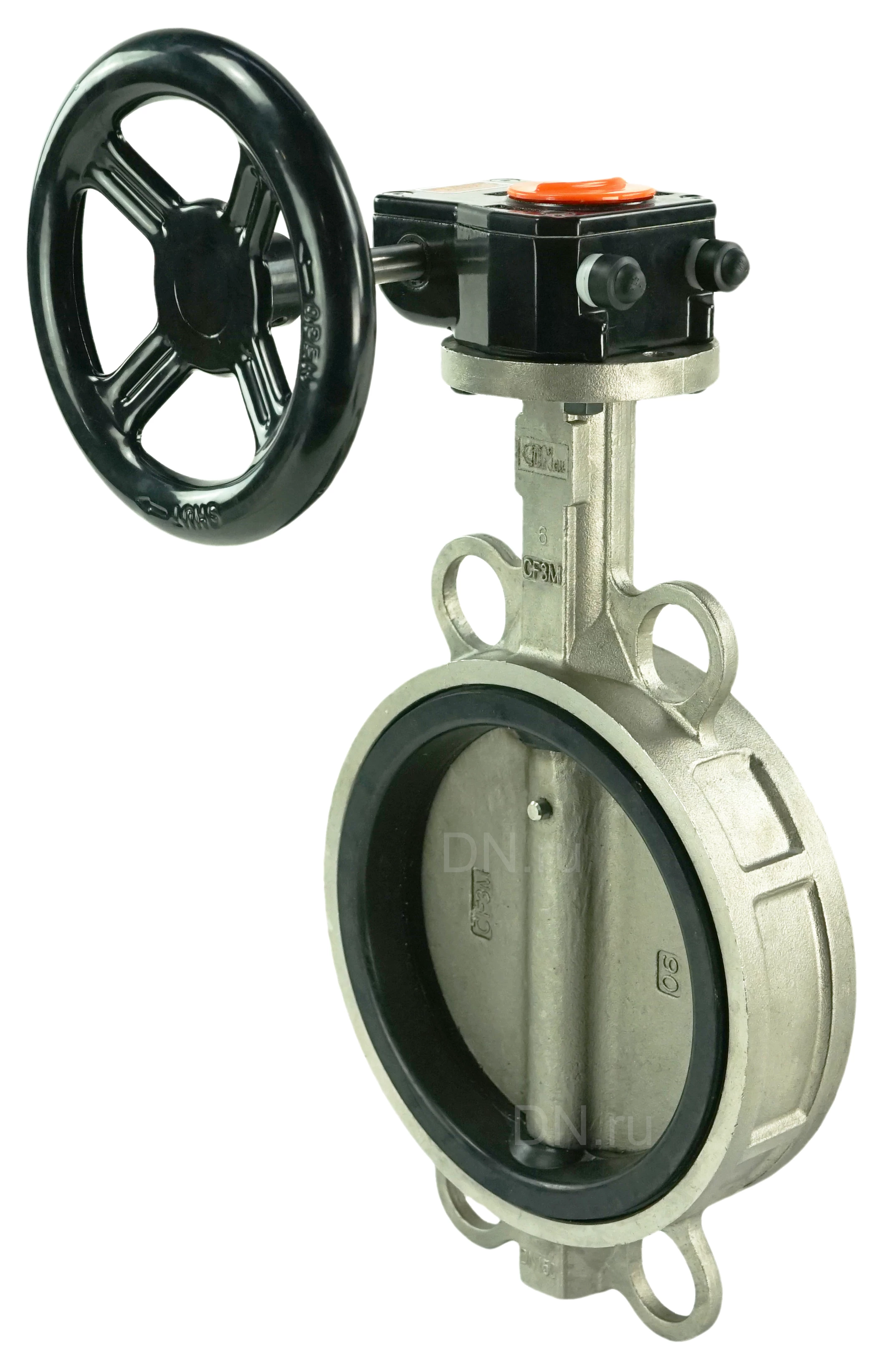 Изображение товара Затвор дисковый поворотный DN.ru 316L-316L-EPDM Ду200 Ру16 с редуктором