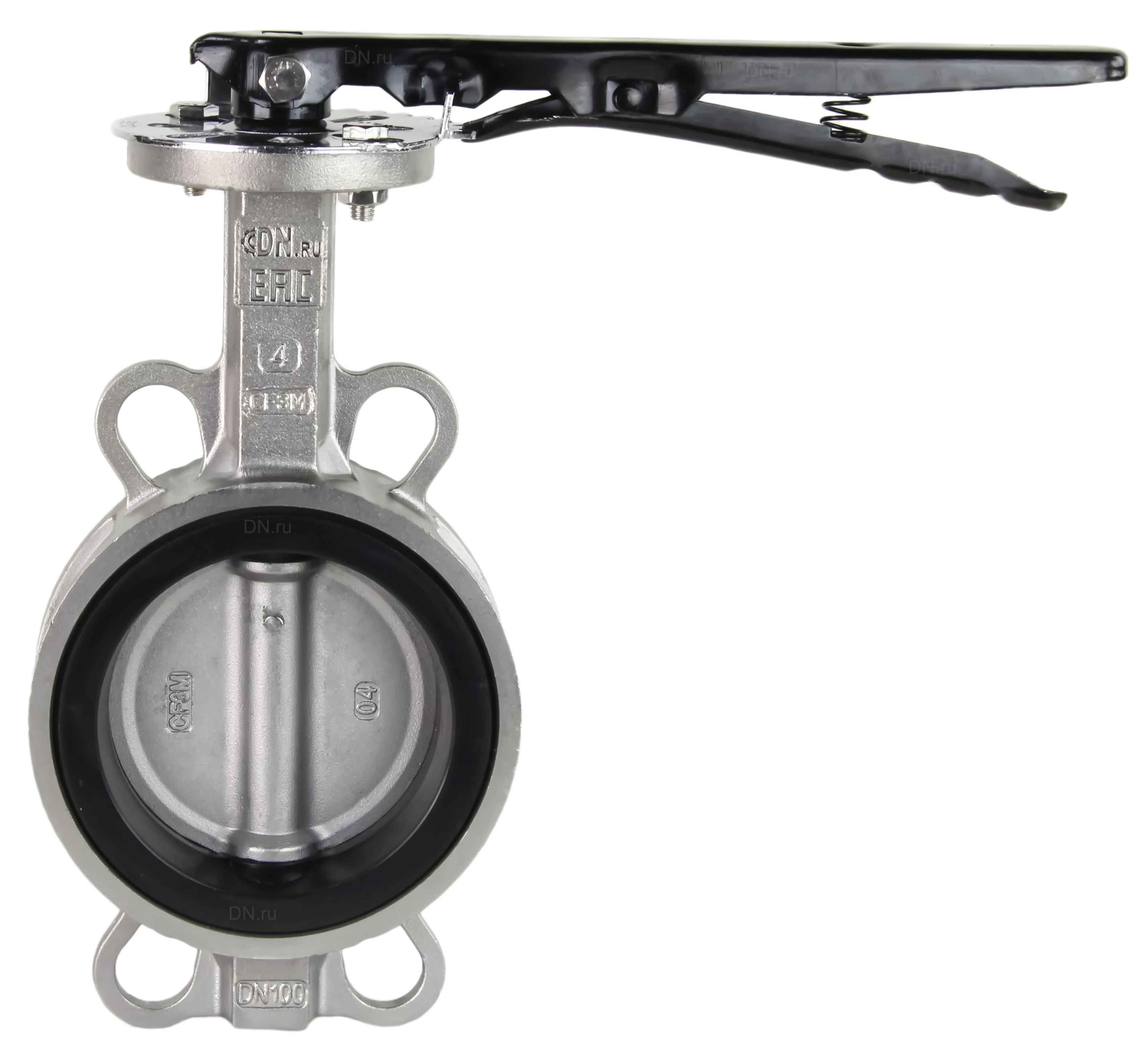 Изображение товара Затвор дисковый поворотный DN.ru WBV3232N-2W-Fb-H Ду100 Ру16