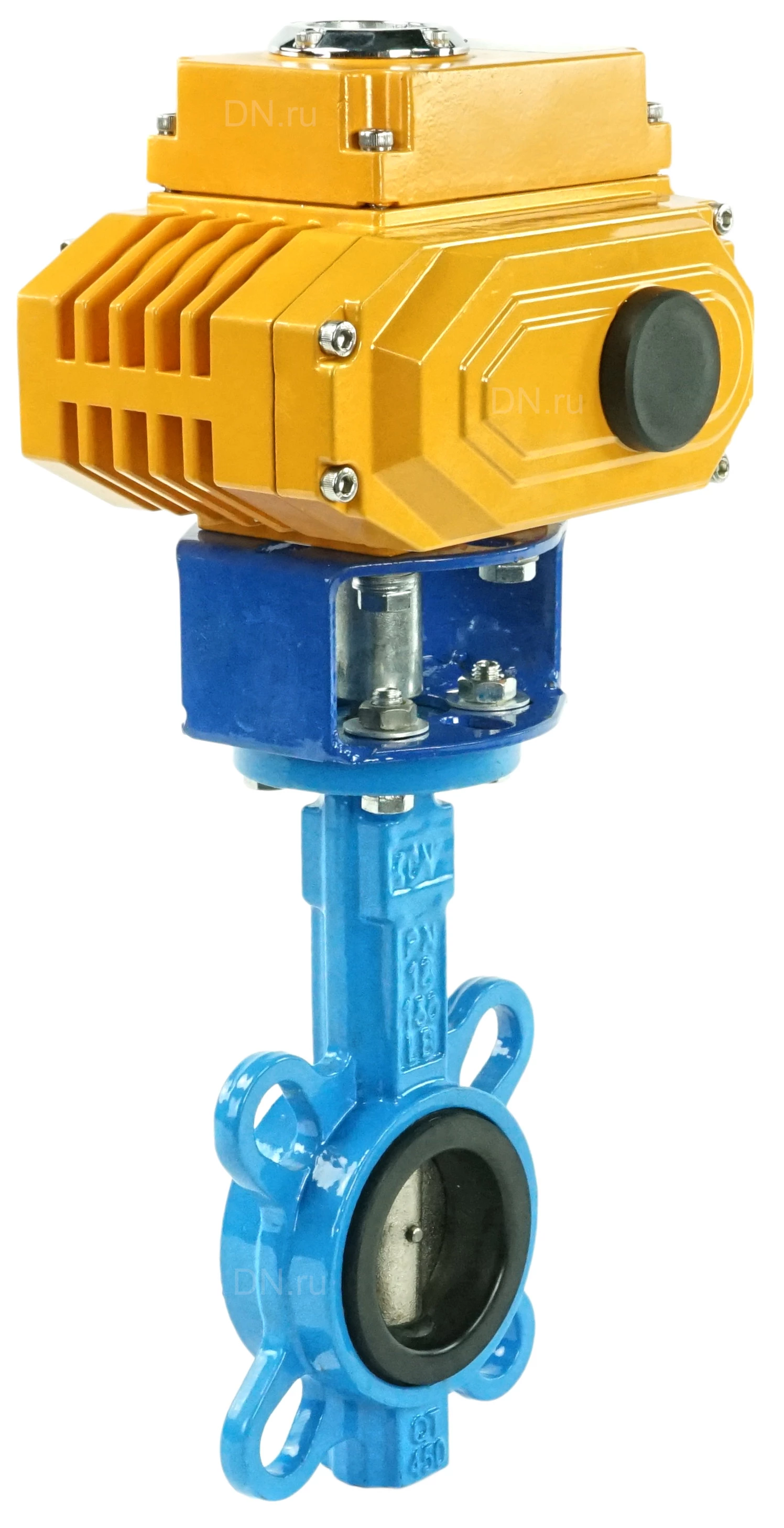 Изображение товара Затвор дисковый поворотный DN.ru WBV1413E-2W-Fb-H Ду40 Ру16 с электроприводом