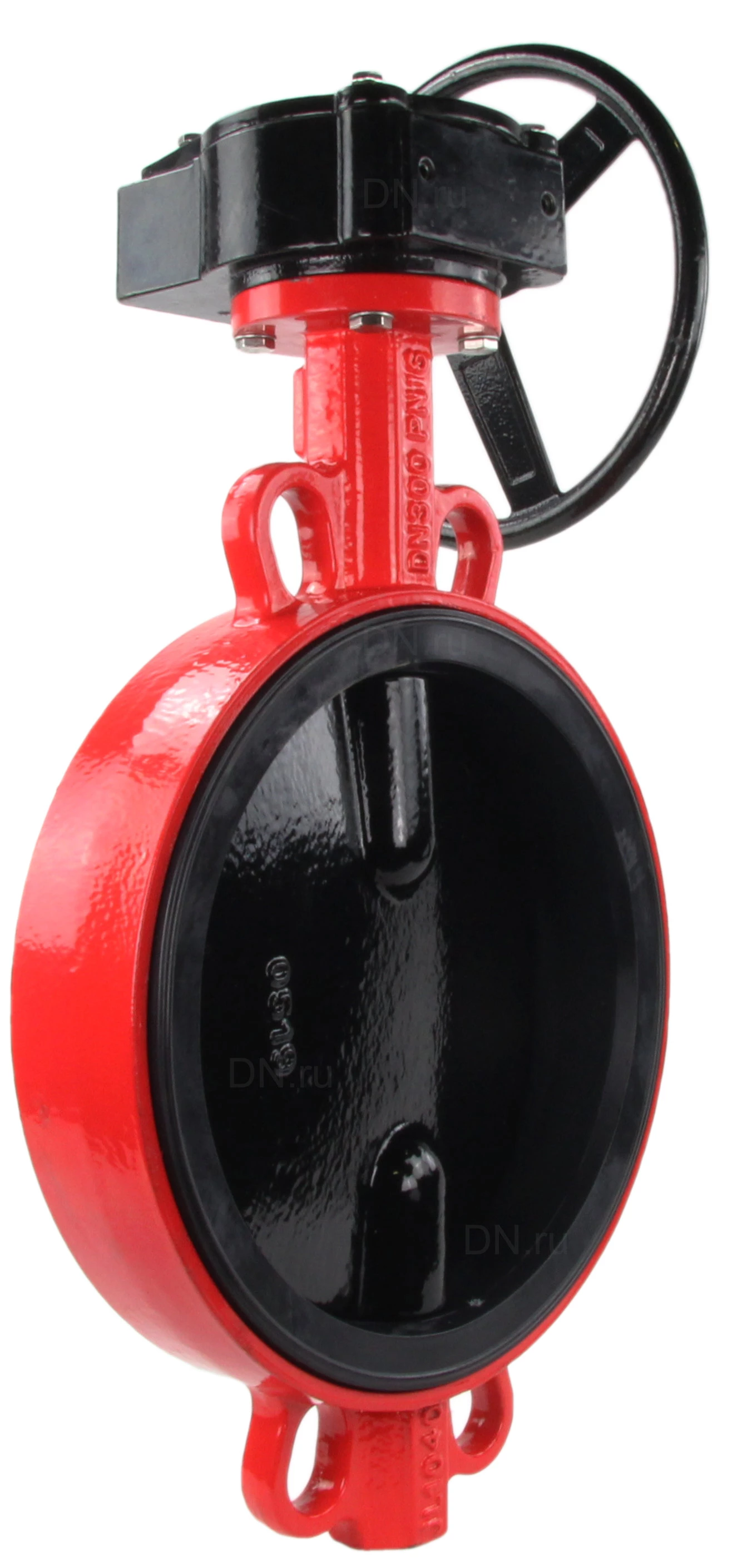 Изображение товара Затвор дисковый поворотный Рашворк 201 Ду500 Ру16 межфланцевый с редуктором