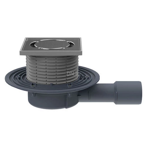 Трапы регулируемые HL HL90Prblue Дн40/50 с сифоном Primus blue, корпус - полипропилен, с нержавеющей решеткой 115x115мм, горизонтальный выпуск