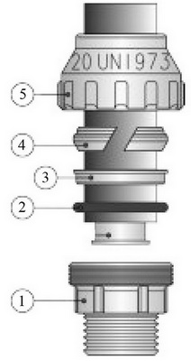 Муфта TIEMME 3460cr Ду32 x 3/4″ Ру30 для металлопластиковых труб компрессионная, корпус - латунь CW617N, уплотнение - NBR, соединение - наружняя резьба/обжим