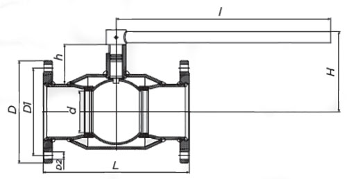 Краны шаровые ALSO КШ.Ф.П-01 Ду15-20 Ру16/40 полнопроходные, присоединение - фланцевое, корпус - сталь 20, уплотнение - PTFE, управление - ручка/рычаг