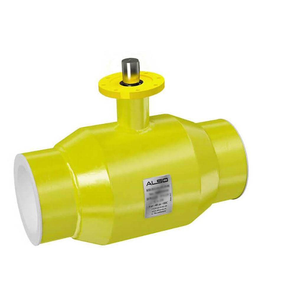 Кран шаровой газовый ALSO серии Gas КШ.П.Р.GAS.250.25-01 Ду250 Ру25 стандартнопроходной, присоединение - под приварку, корпус - сталь 20, уплотнение - PTFE, под редуктор/привод