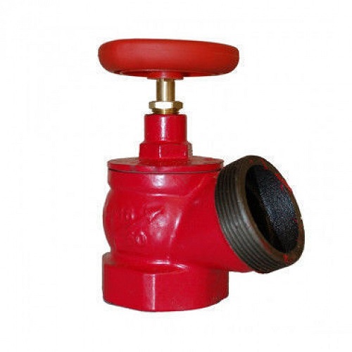 Клапан пожарный Апогей КПЧ 65-1 Ду65 Ру16 угловой 125° муфта-цапка датчик положения пожарного крана ДППК 27 чугун