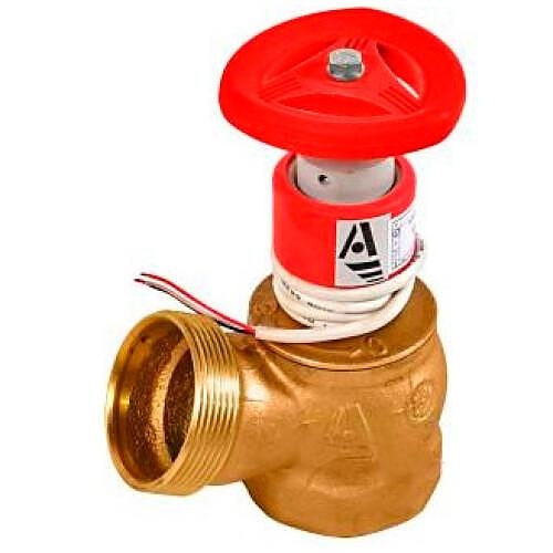 Клапан пожарный Апогей КПЛ 50-1 Ду50 Ру16 угловой 125° муфта-цапка датчик положения пожарного крана ДППК 20.5 латунь