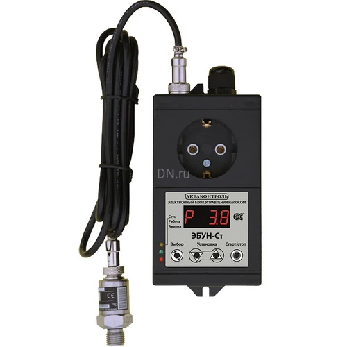 Блоки управления насосом Акваконтроль ЭБУН-Ст 1/4″ электронные, давление до 10бар, для насоса до 1.5-2.5кВт, 230В