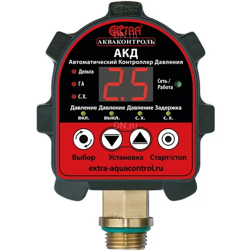 Реле давления воды Акваконтроль АКД 1/2″ электронные, давление до 10бар, для насоса до 1.5кВт, 230В