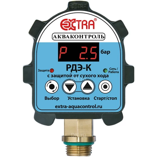 Реле давления воды Акваконтроль РДЭ-К 1/2″ электронные, давление до 10бар, для насоса до 2.2кВт, 230В