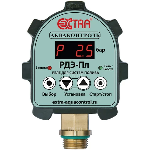 Реле давления воды Акваконтроль РДЭ-Пл 1/2″ электронные, для полива, давление до 10бар, для насоса до 2.2кВт, 230В