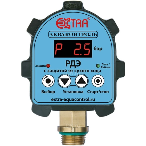 Реле давления воды Акваконтроль РДЭ-10 1/2″ электронные, давление до 10бар, для насоса до 2.2кВт, 230В