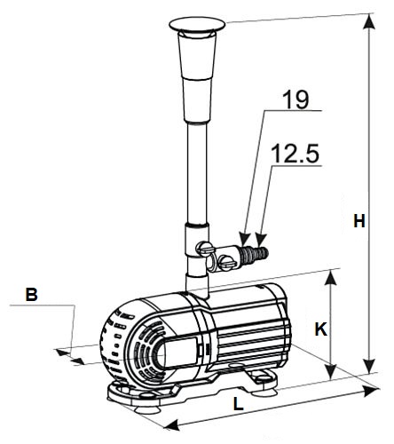 Насос фонтанный Aquario AFP-50 погружной мощность - 0.048 кВт, расход - 120 м3/ч, присоединение - 12.5, 19, 230В/50Гц 1 фазный, длина кабеля - 10 м (1350)