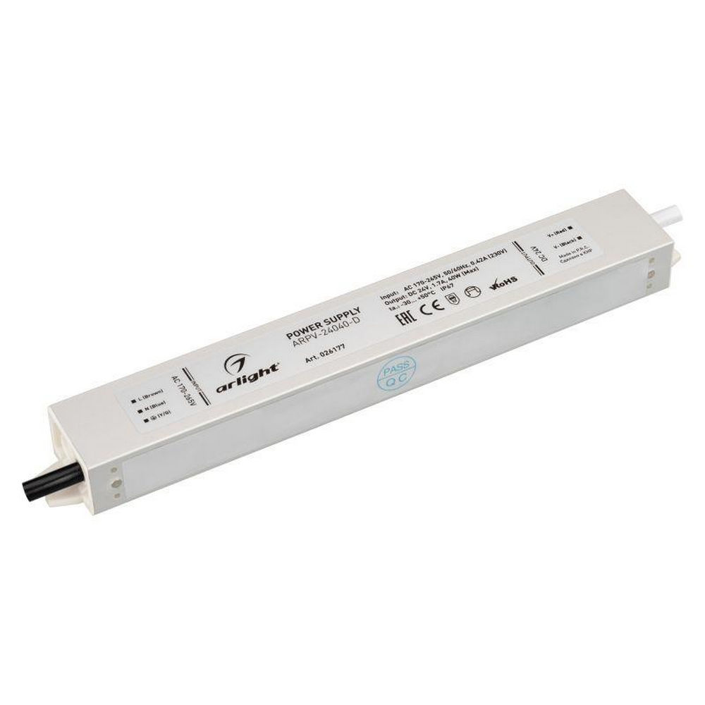 Блок питания Arlight ARPV ARPV-24040-D 40 Вт, 1.7 А, 24 В, для светодиодных лент, IP67