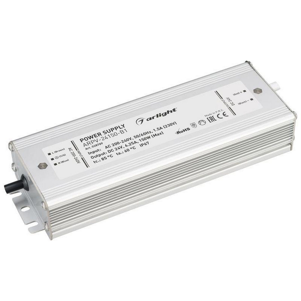 Блок питания Arlight ARPV ARPV-24150-B1 150 Вт, 6.3 А, 24 В, для светодиодных лент, IP67
